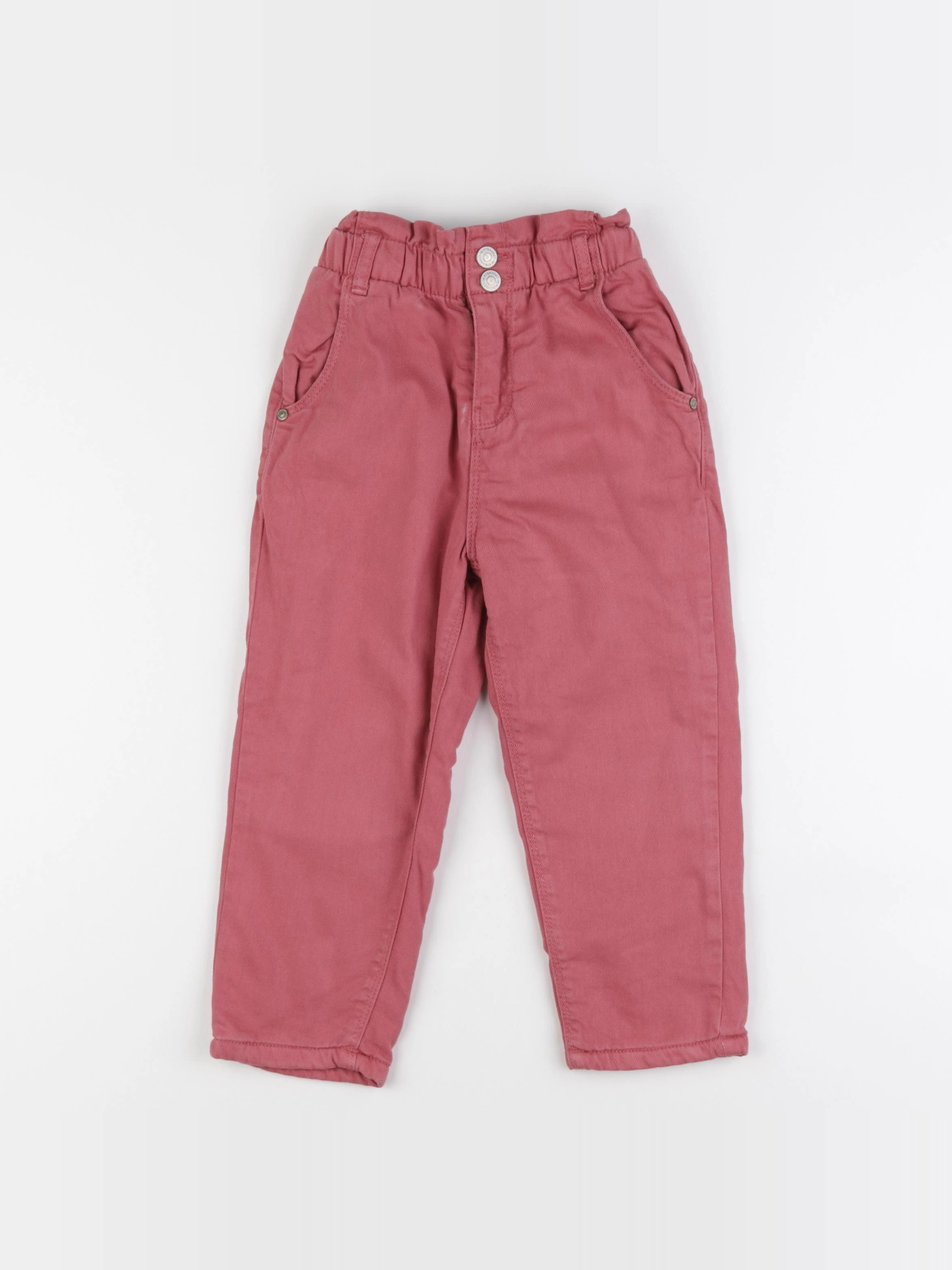Vertbaudet - jean doublé rose - 4 ans