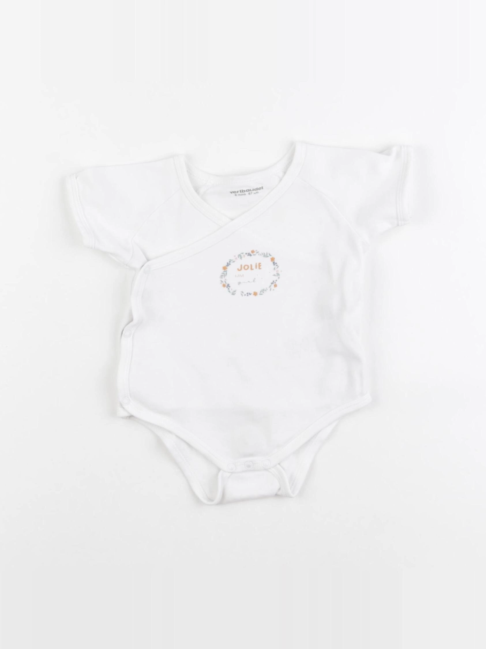 Vertbaudet - body blanc - 6 mois