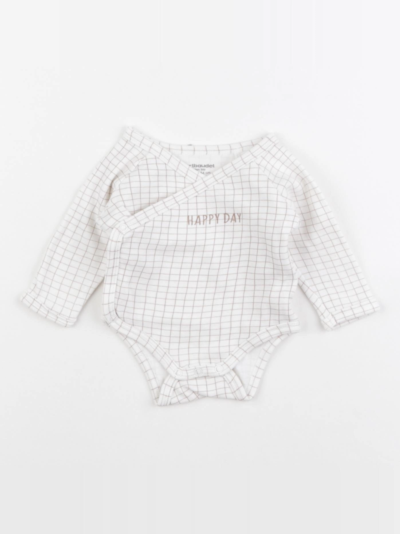 Vertbaudet - body marron - 1 mois