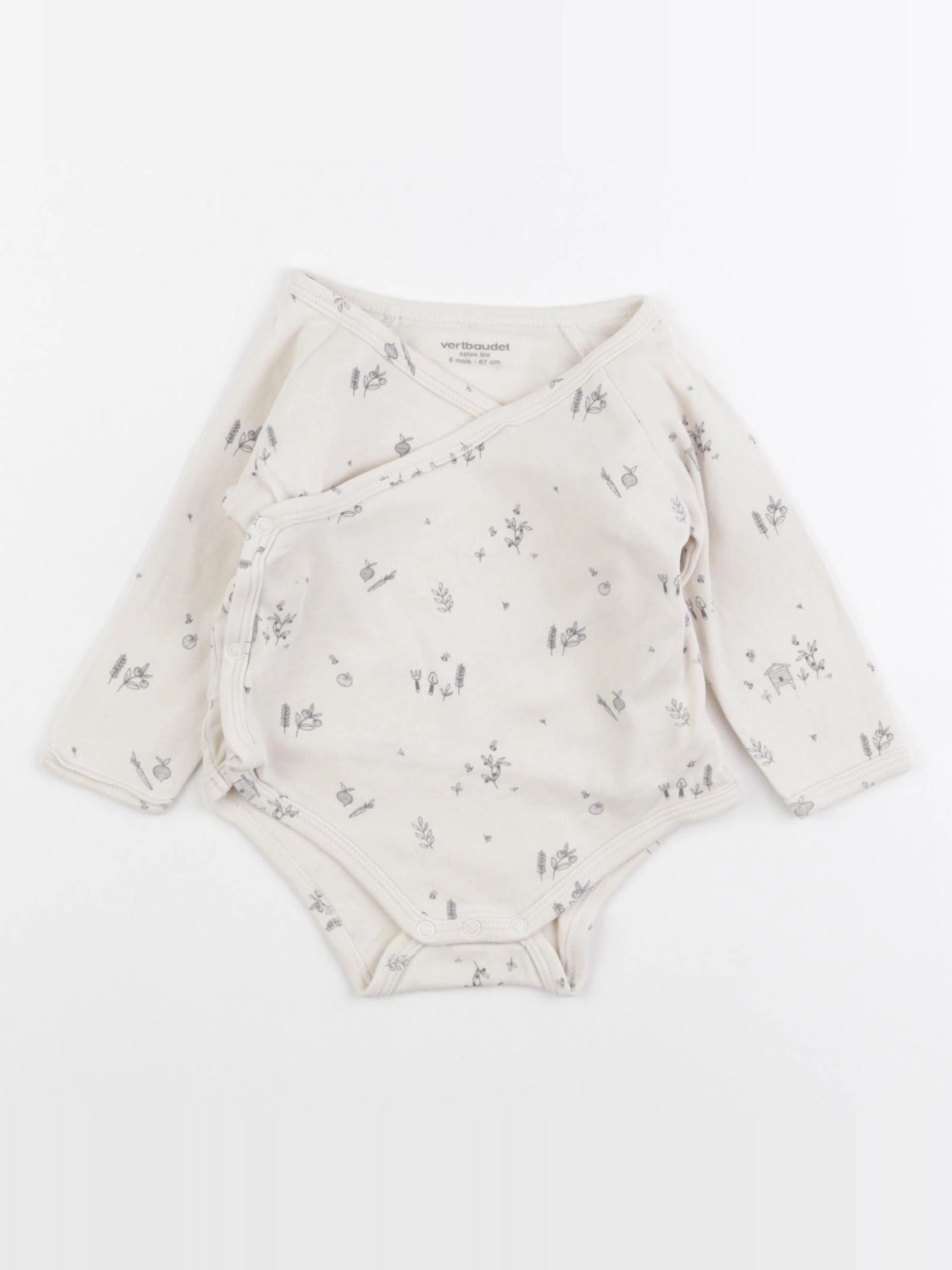 Vertbaudet - body beige - 6 mois