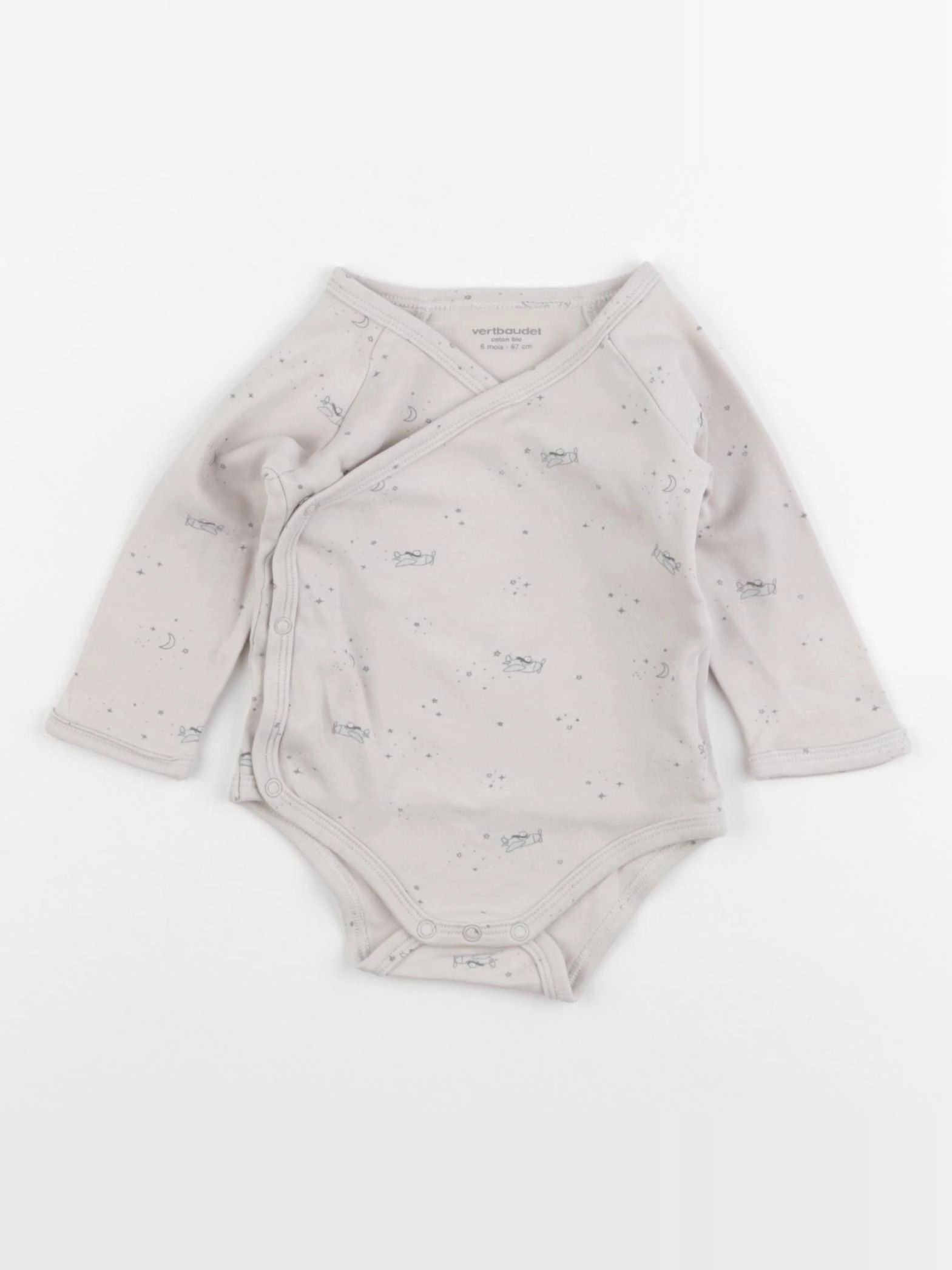 Vertbaudet - body beige - 6 mois