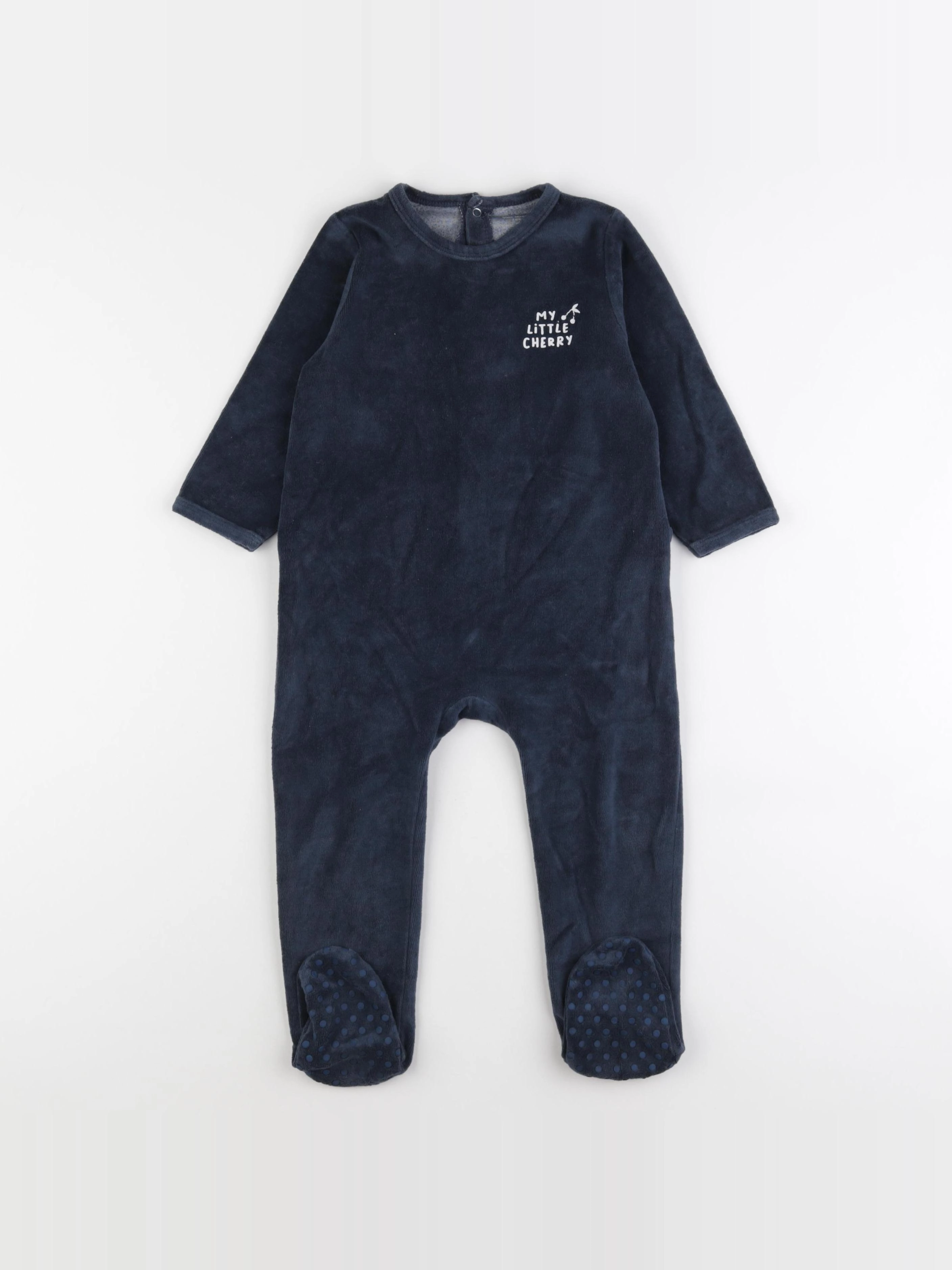 Vertbaudet - pyjama velours bleu - 2 ans