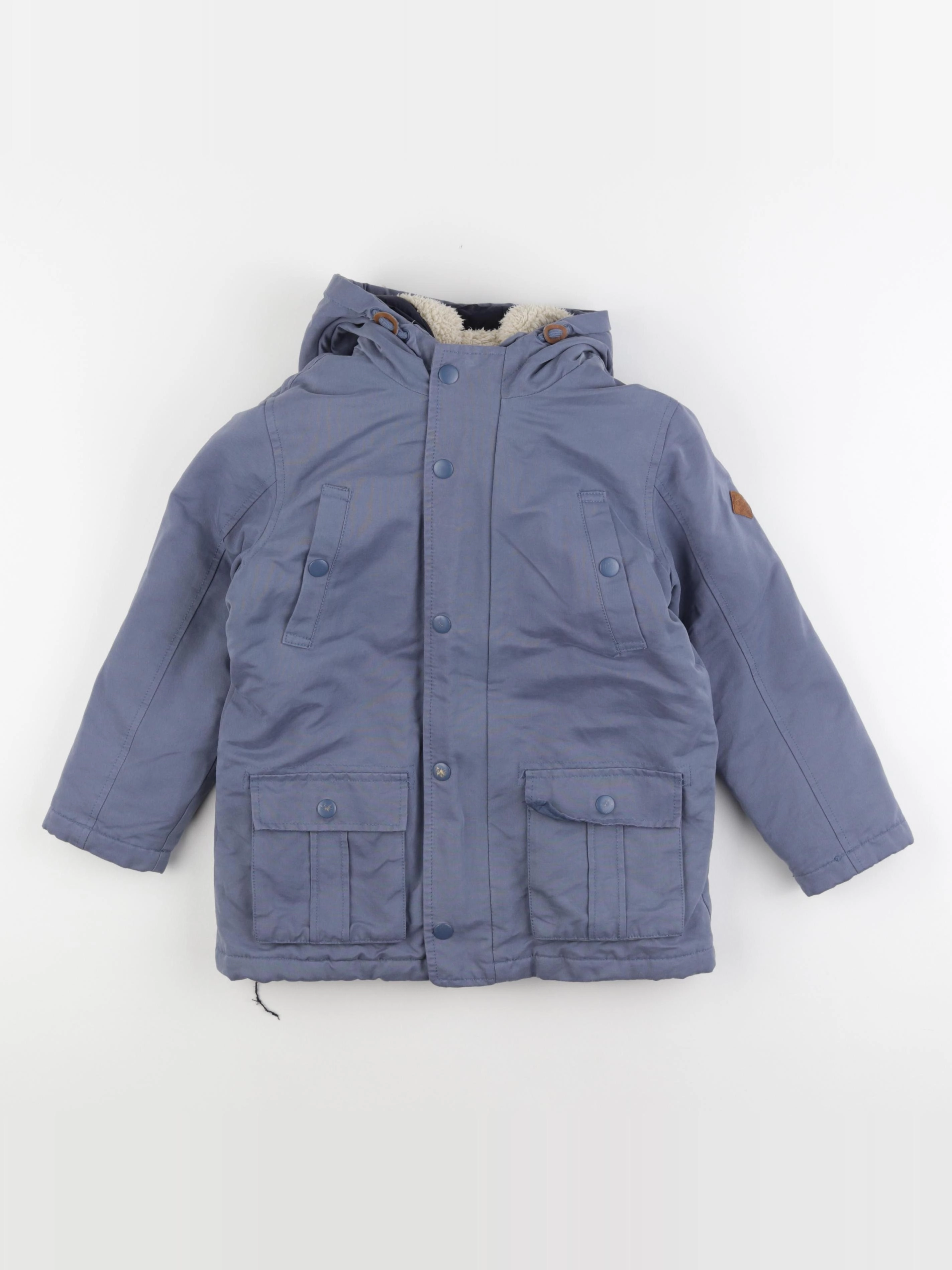 Vertbaudet - parka bleu - 7 ans