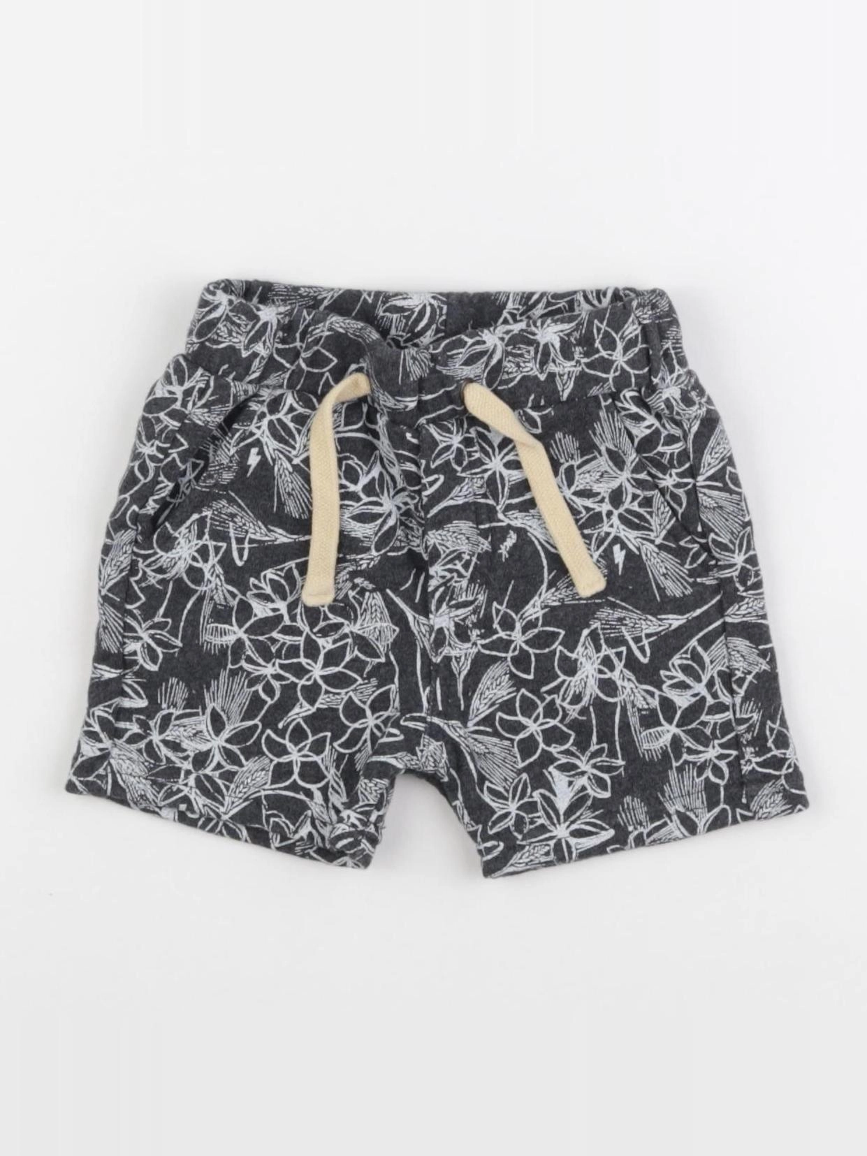 IKKS - short gris, blanc - 6 mois