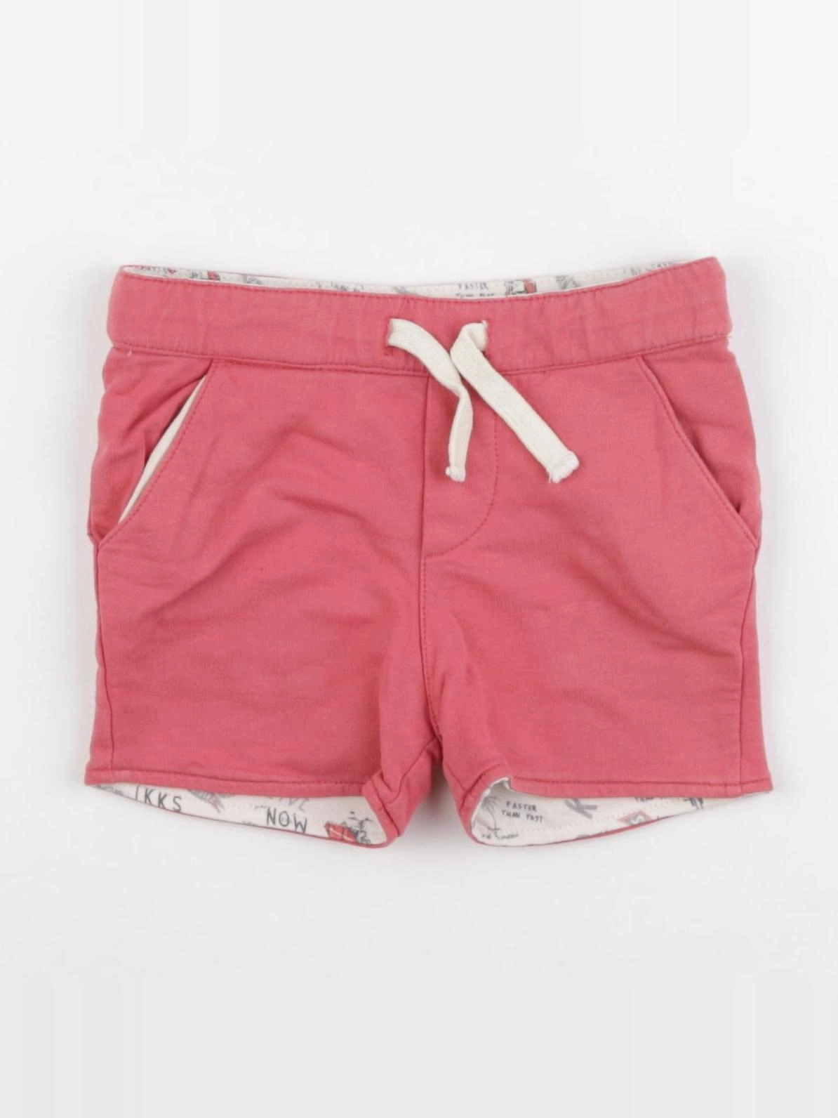 IKKS - short réversible rose, beige - 6 mois