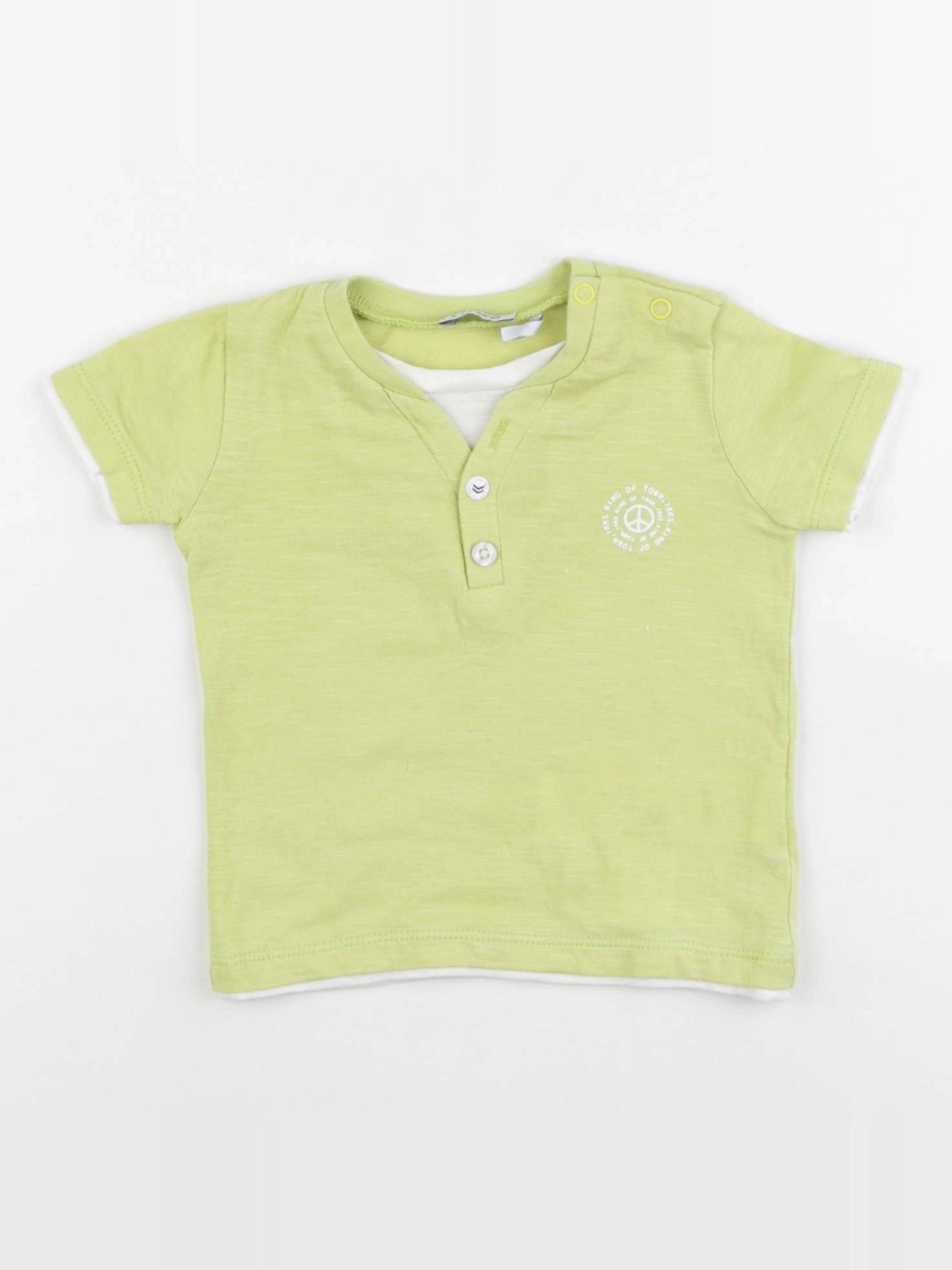 IKKS - tee-shirt imprimé au dos vert - 6 mois