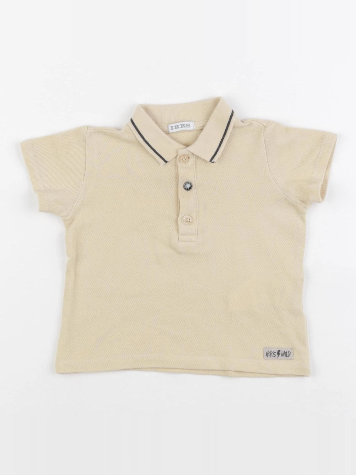 IKKS - polo imprimé au dos beige - 6 mois