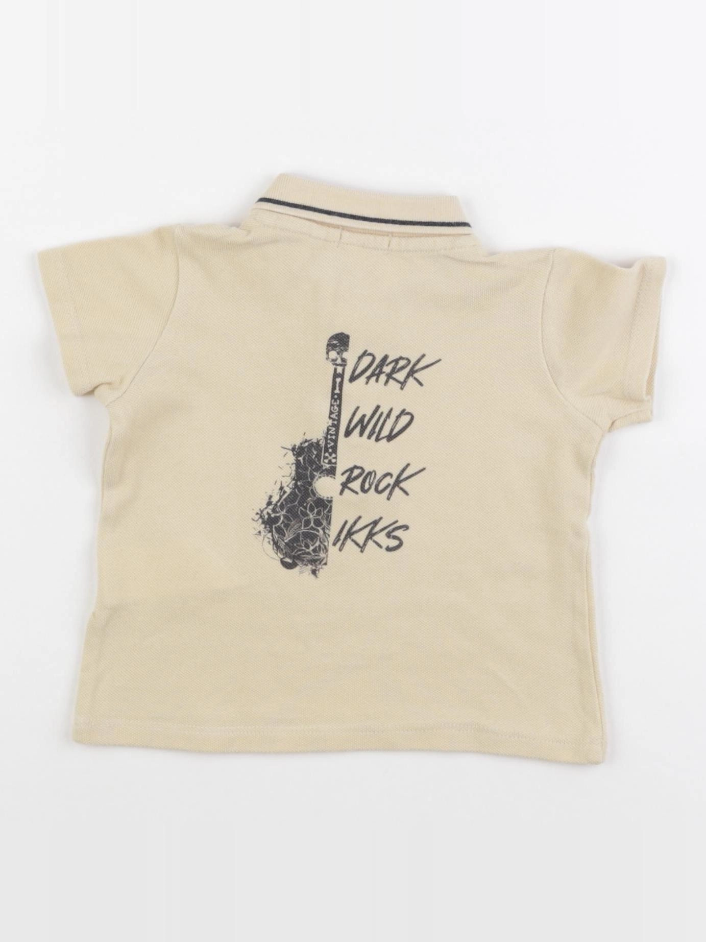IKKS - polo imprimé au dos beige - 6 mois