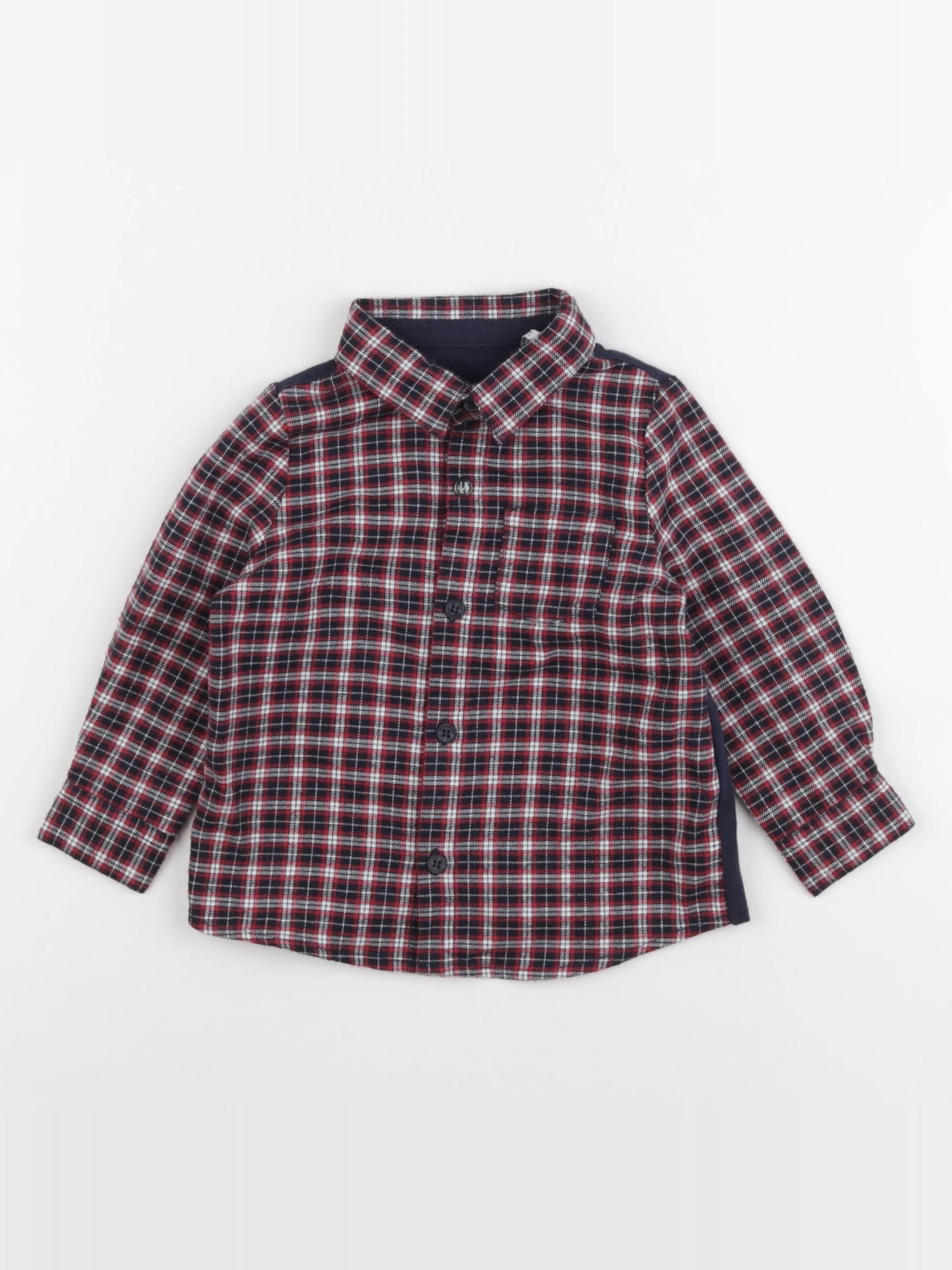 IKKS - chemise imprimé au dos bleu, rouge - 12 mois