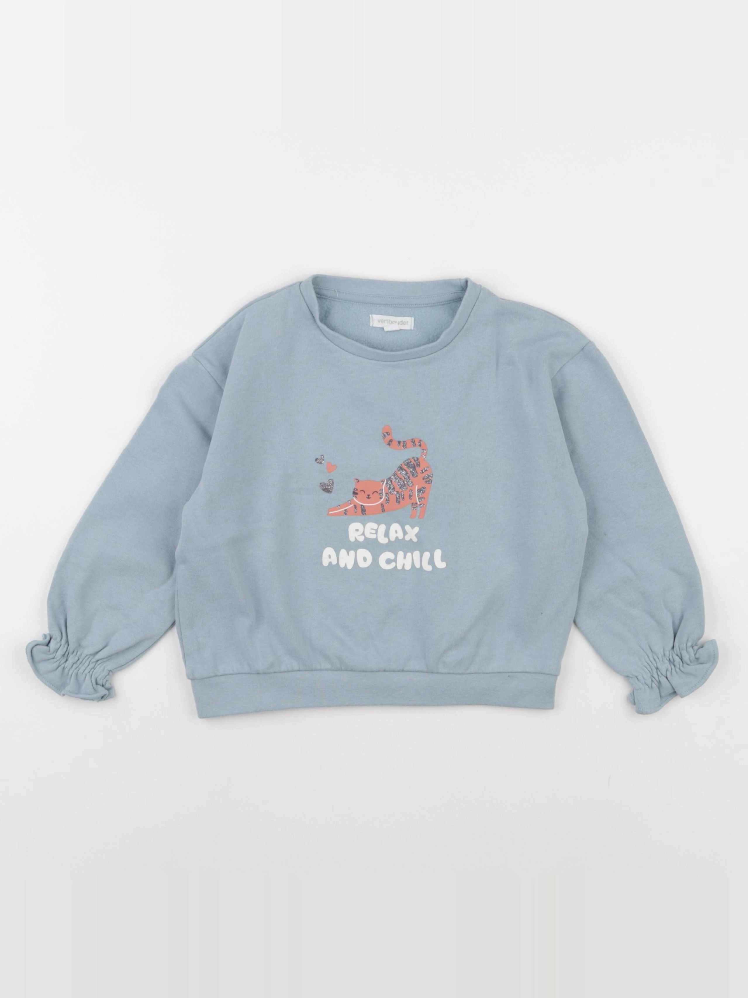 Vertbaudet - sweat bleu - 5 ans