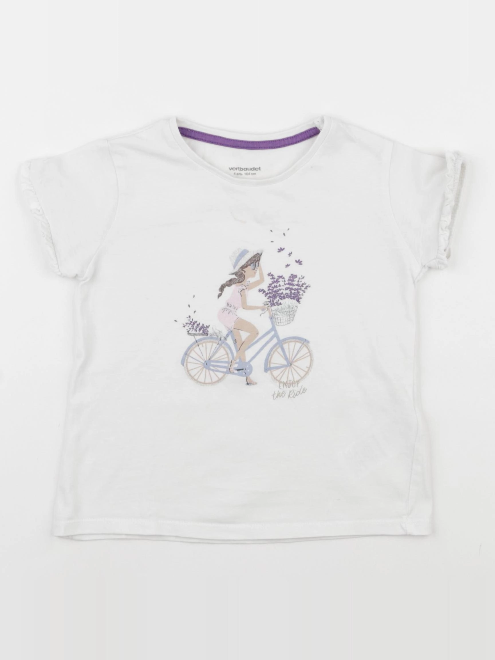 Vertbaudet - tee-shirt blanc - 4 ans