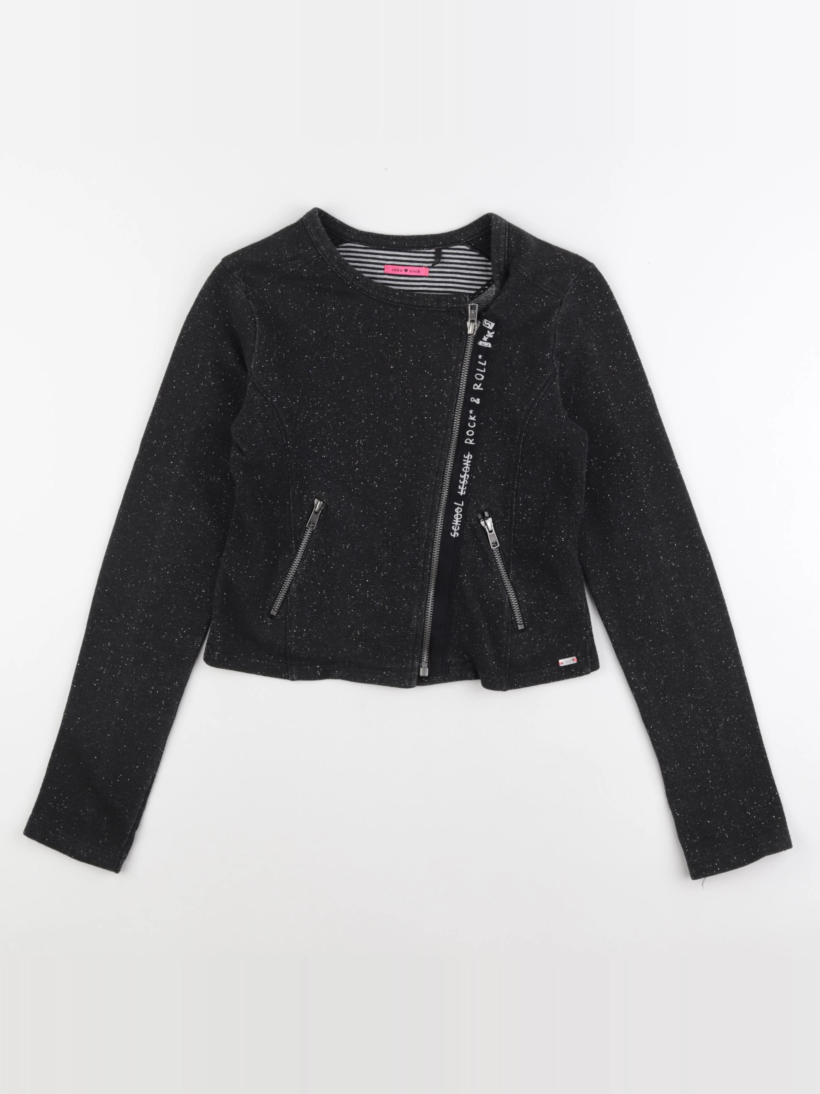 IKKS - veste noir, argent - 12 ans