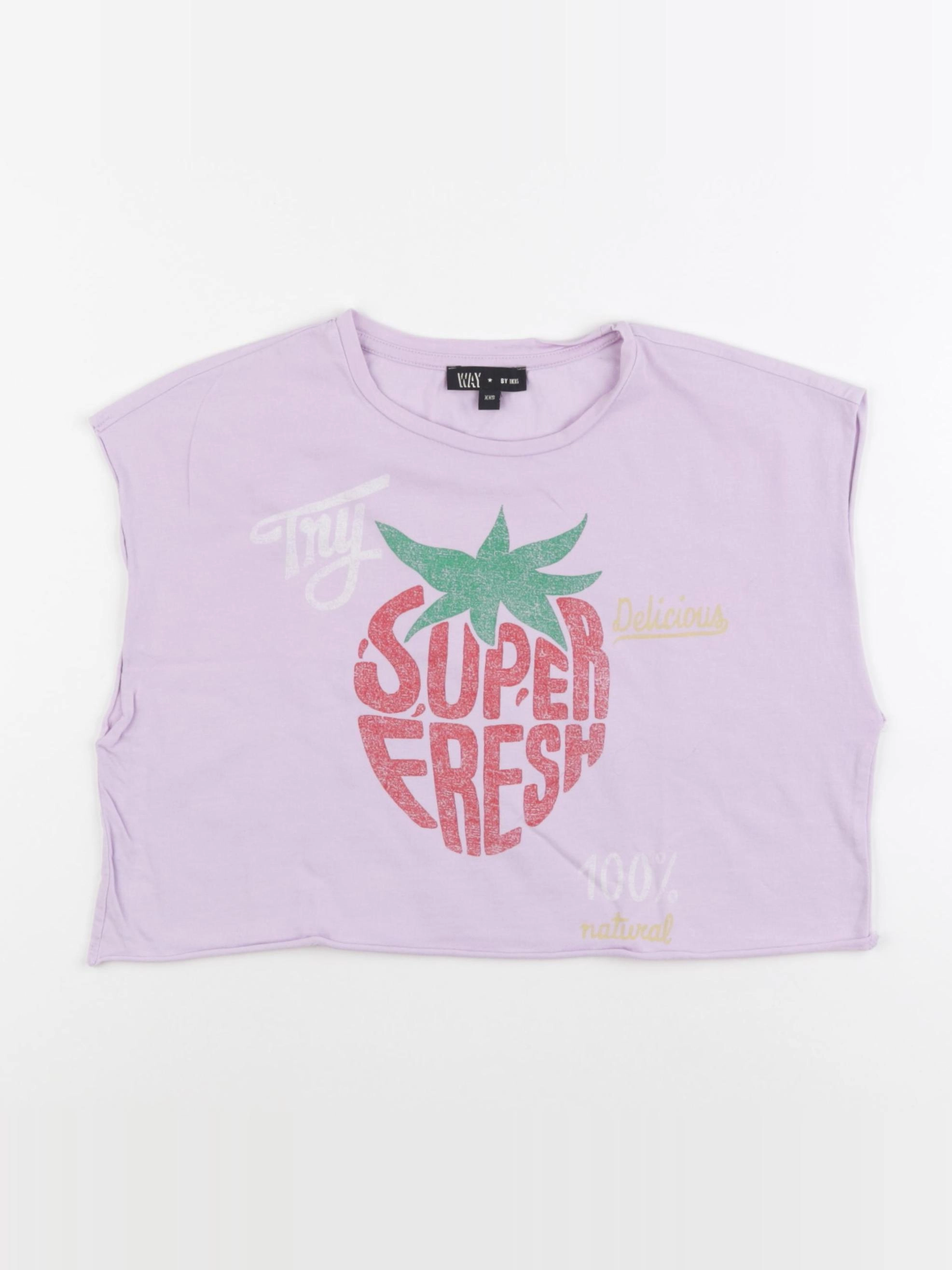 IKKS - tee-shirt violet - 10 ans