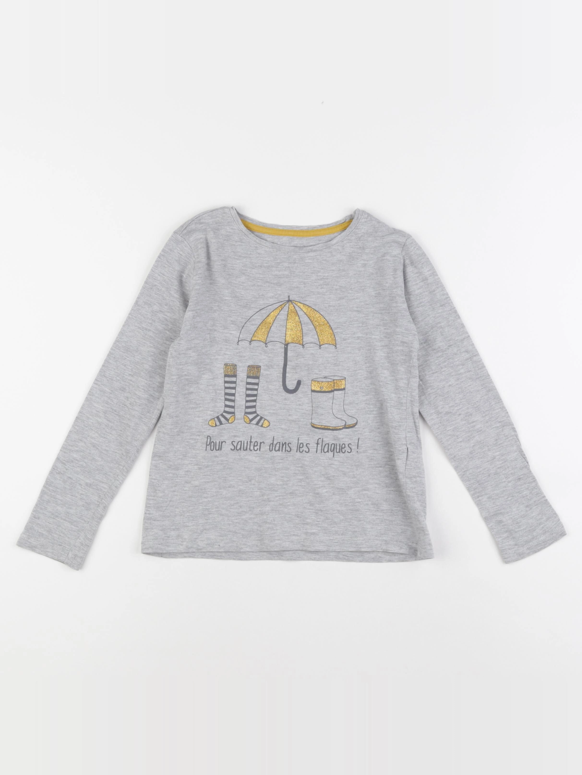 Vertbaudet - tee-shirt gris - 6 ans