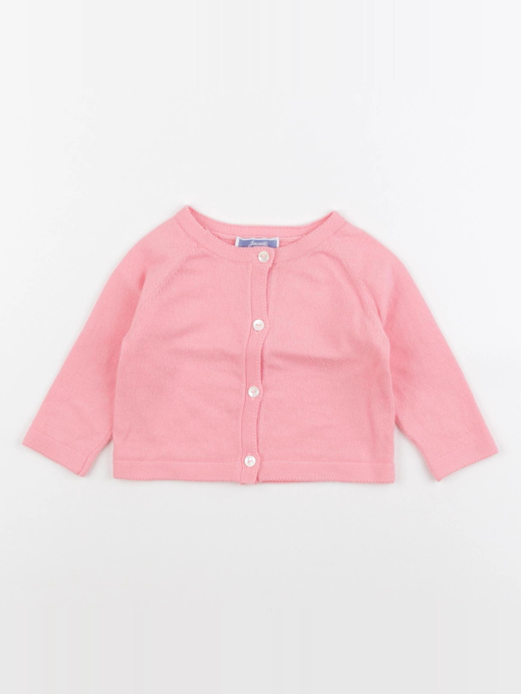 Jacadi - gilet rose - 6 mois