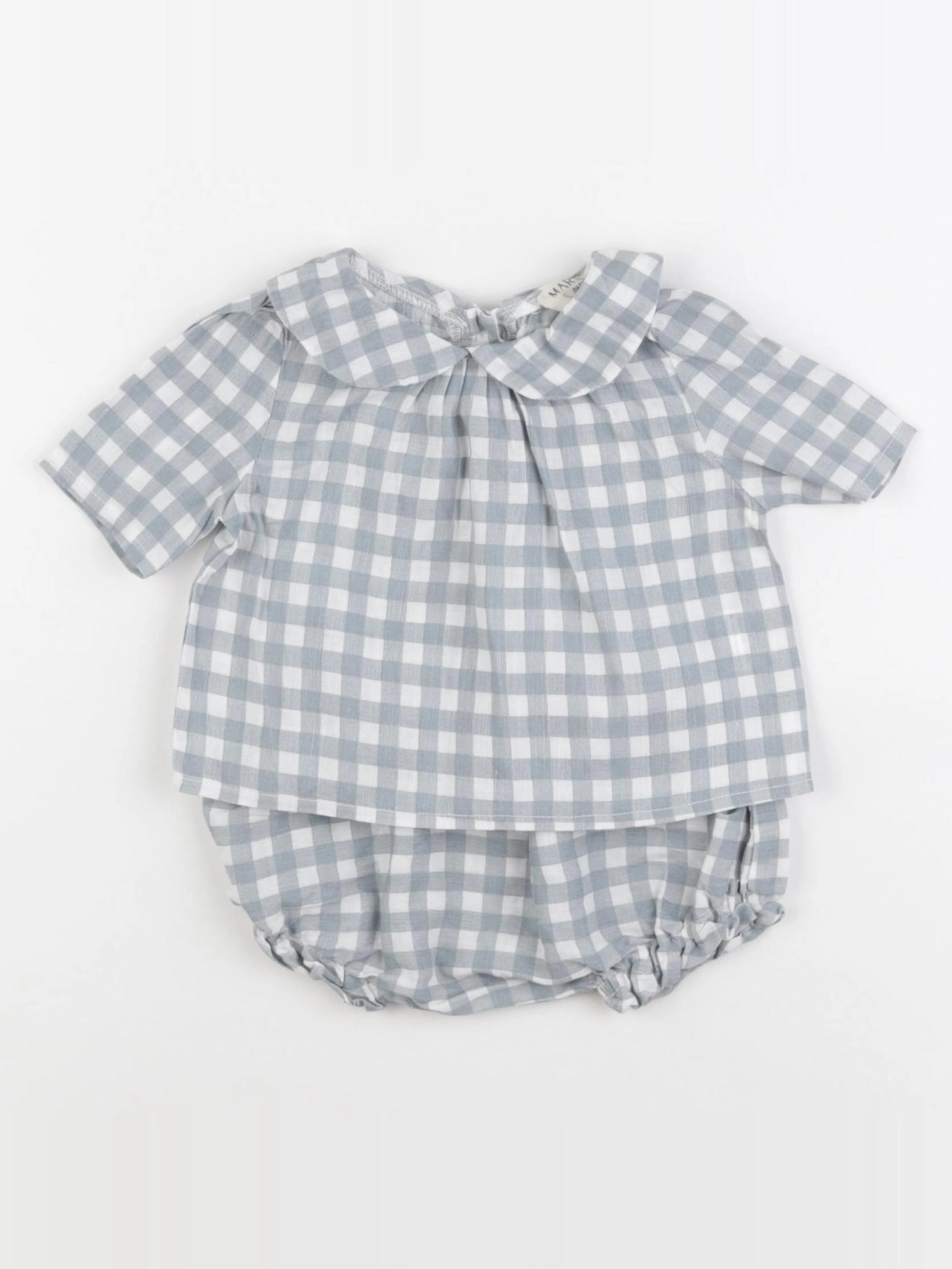 Marsou - ensemble blanc, gris - 6 mois