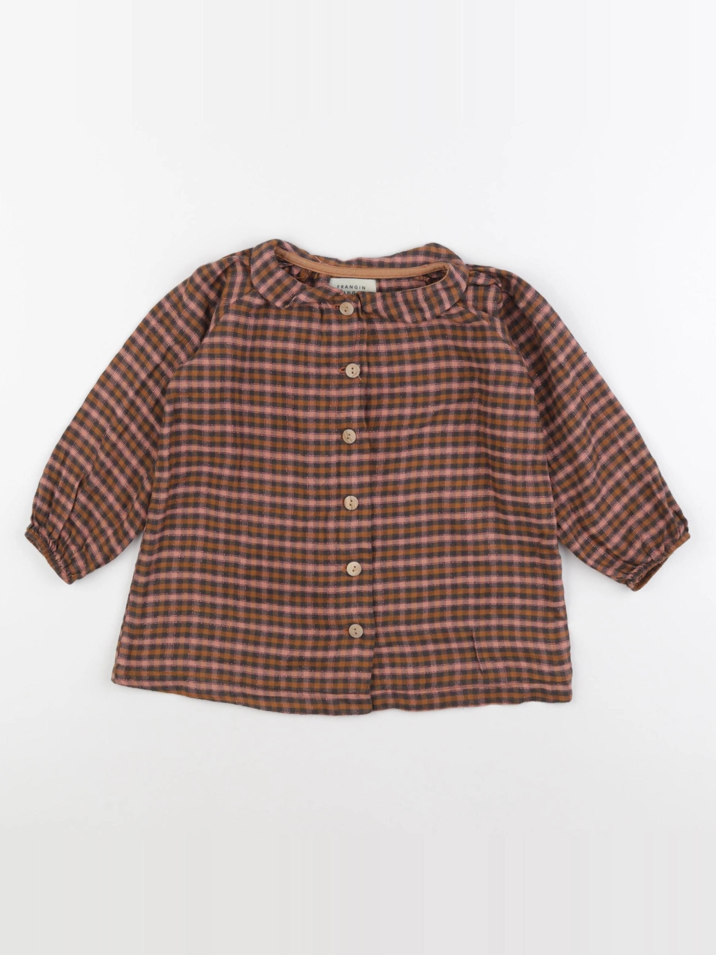 Frangin Frangine - blouse marron - 4 ans