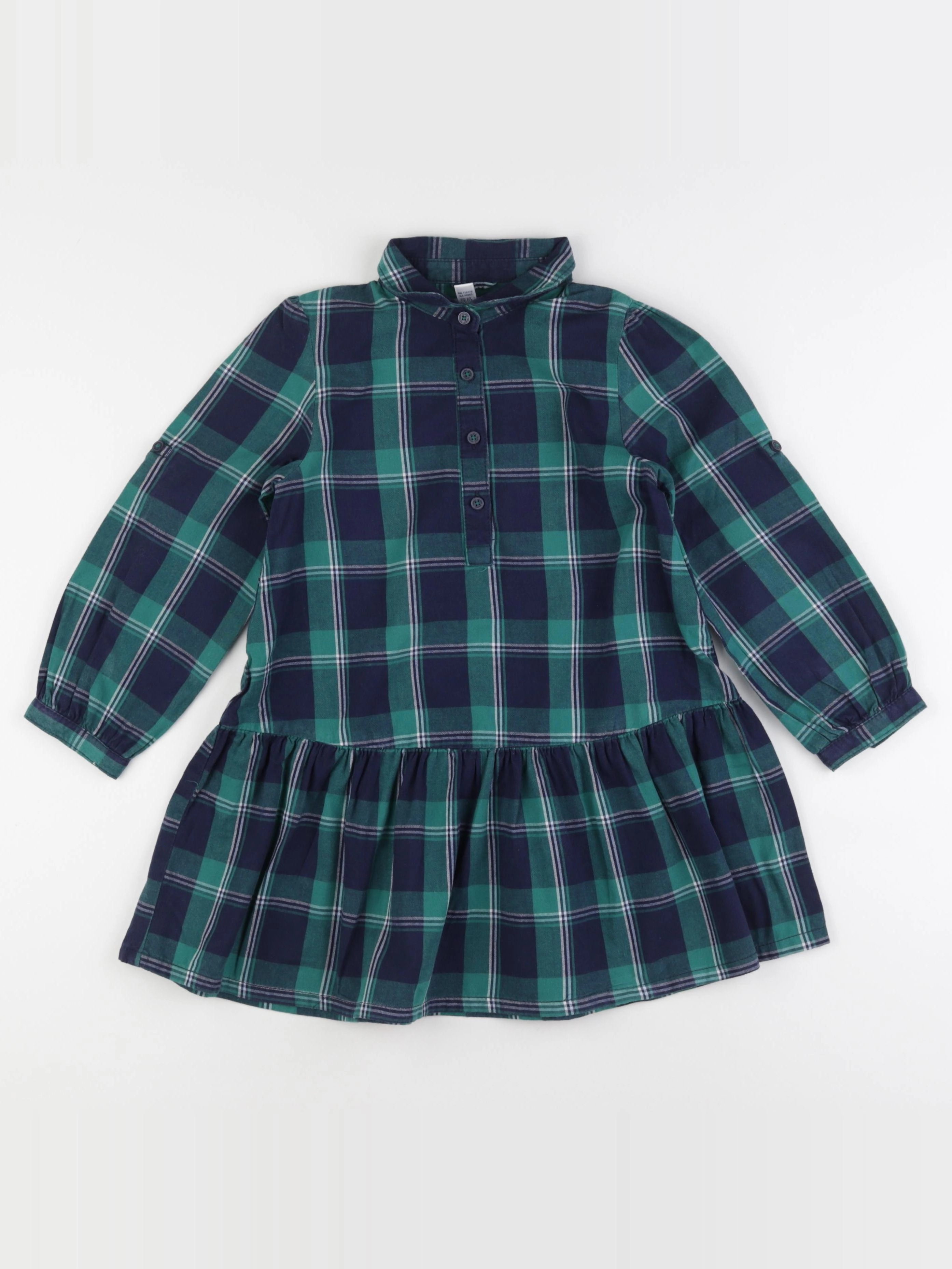 Okaidi - robe vert, bleu - 6 ans