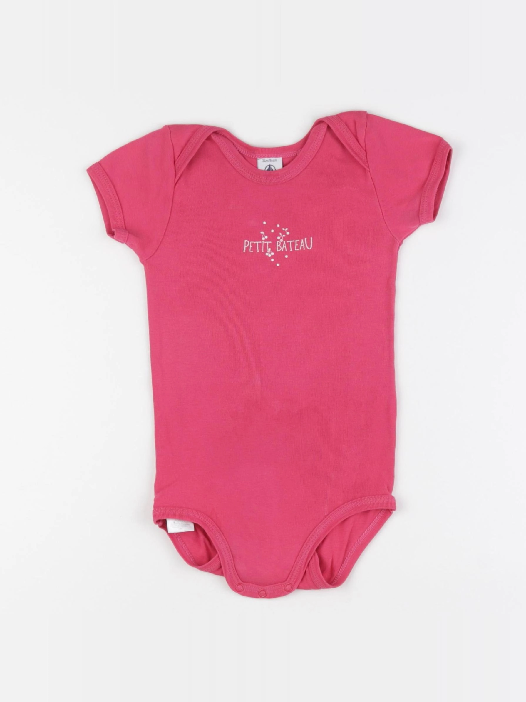 Petit Bateau - body rose - 24 mois