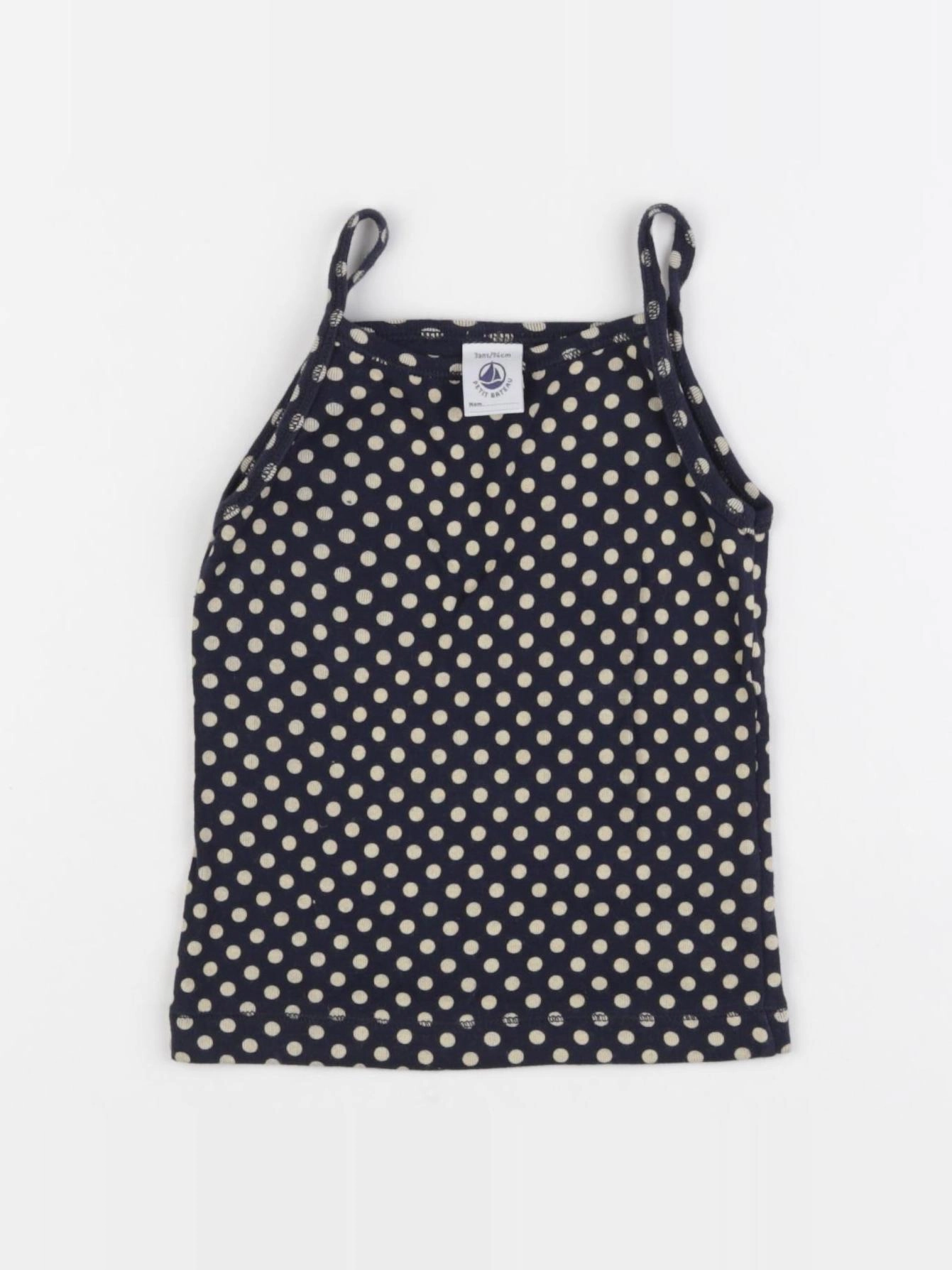 Petit Bateau - maillot de corps bleu - 3 ans