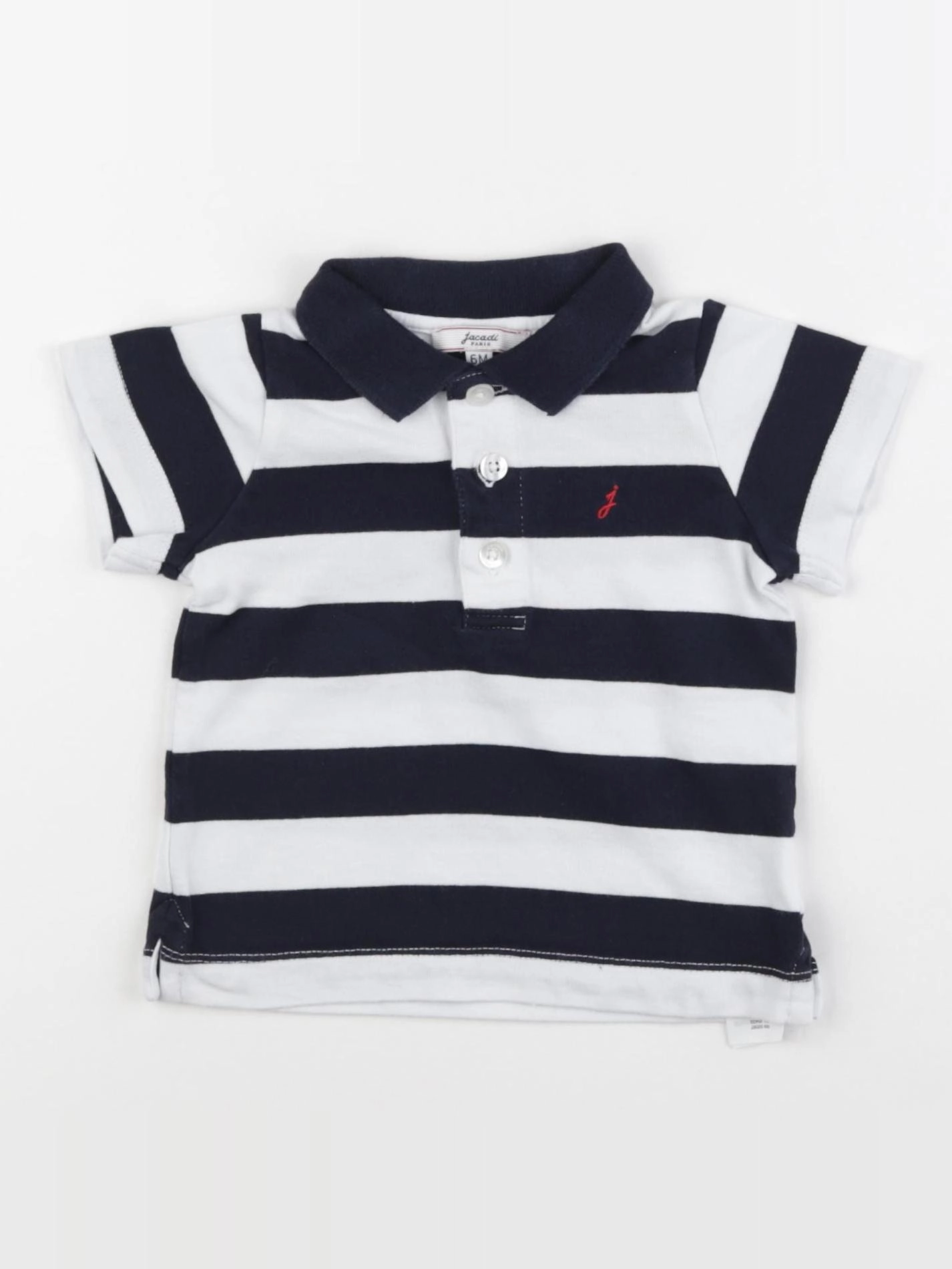 Jacadi - polo bleu, blanc - 6 mois