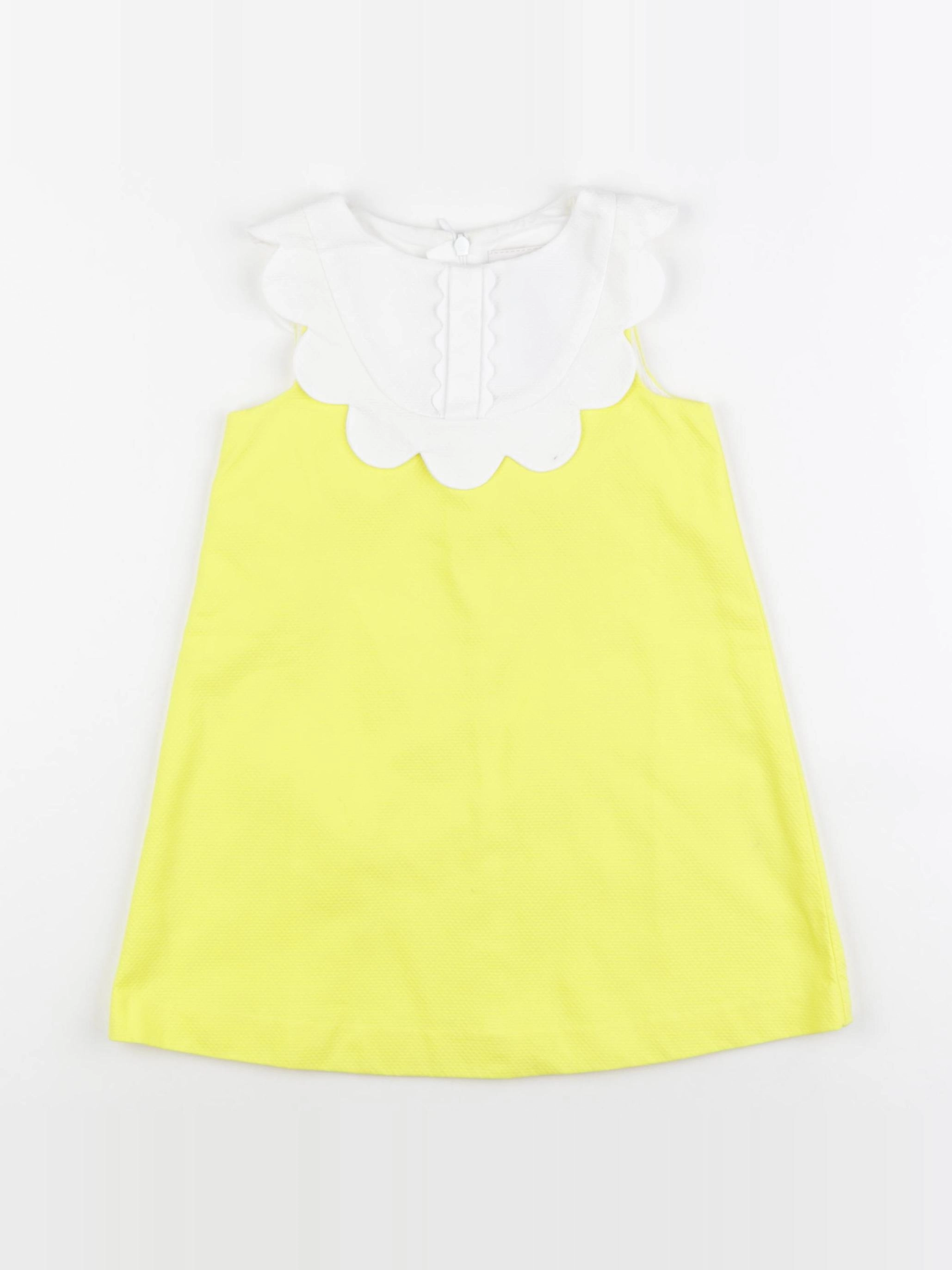 Jacadi - robe jaune, blanc - 3 ans