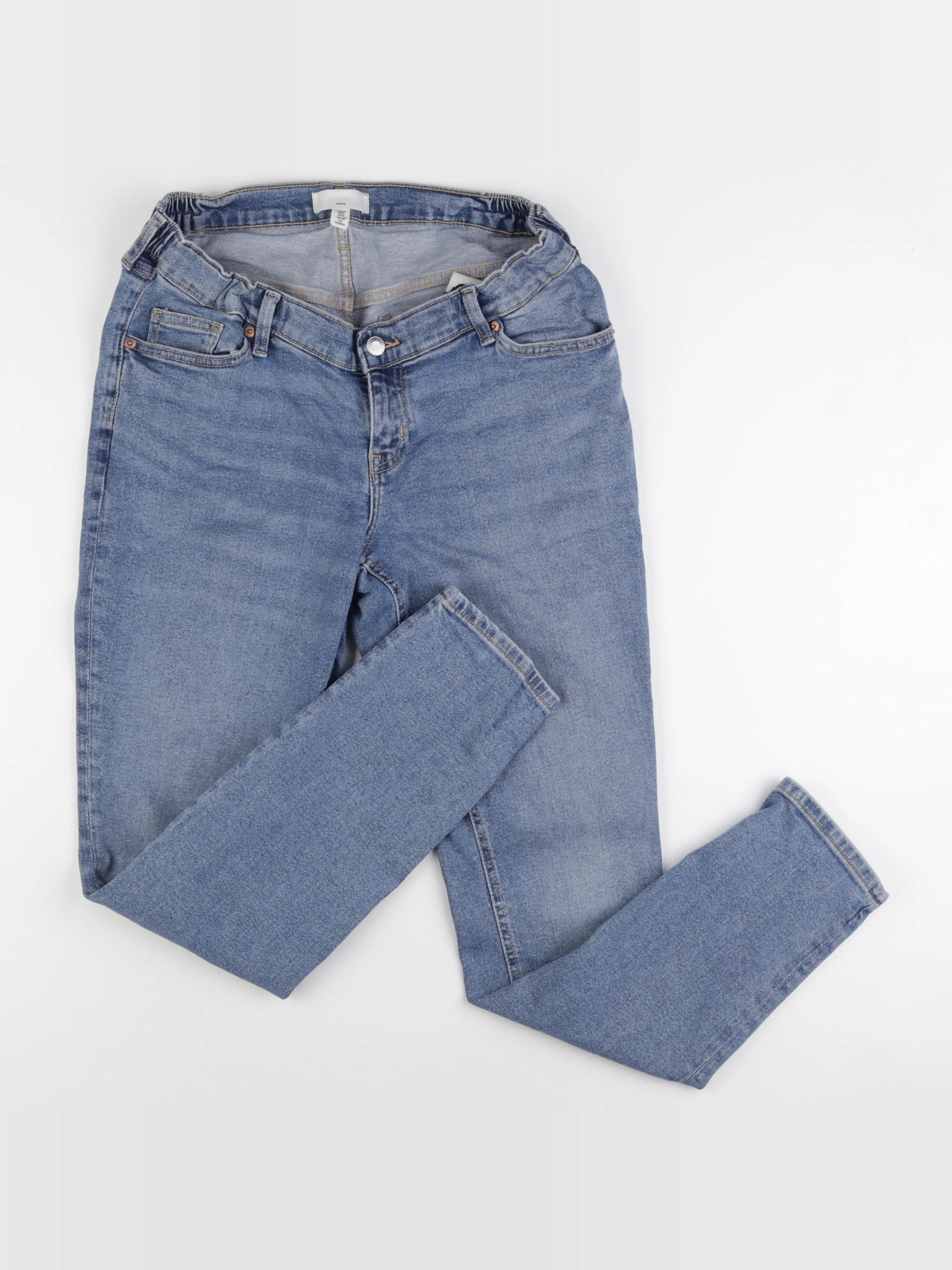 H&M - jean grossesse bleu - m