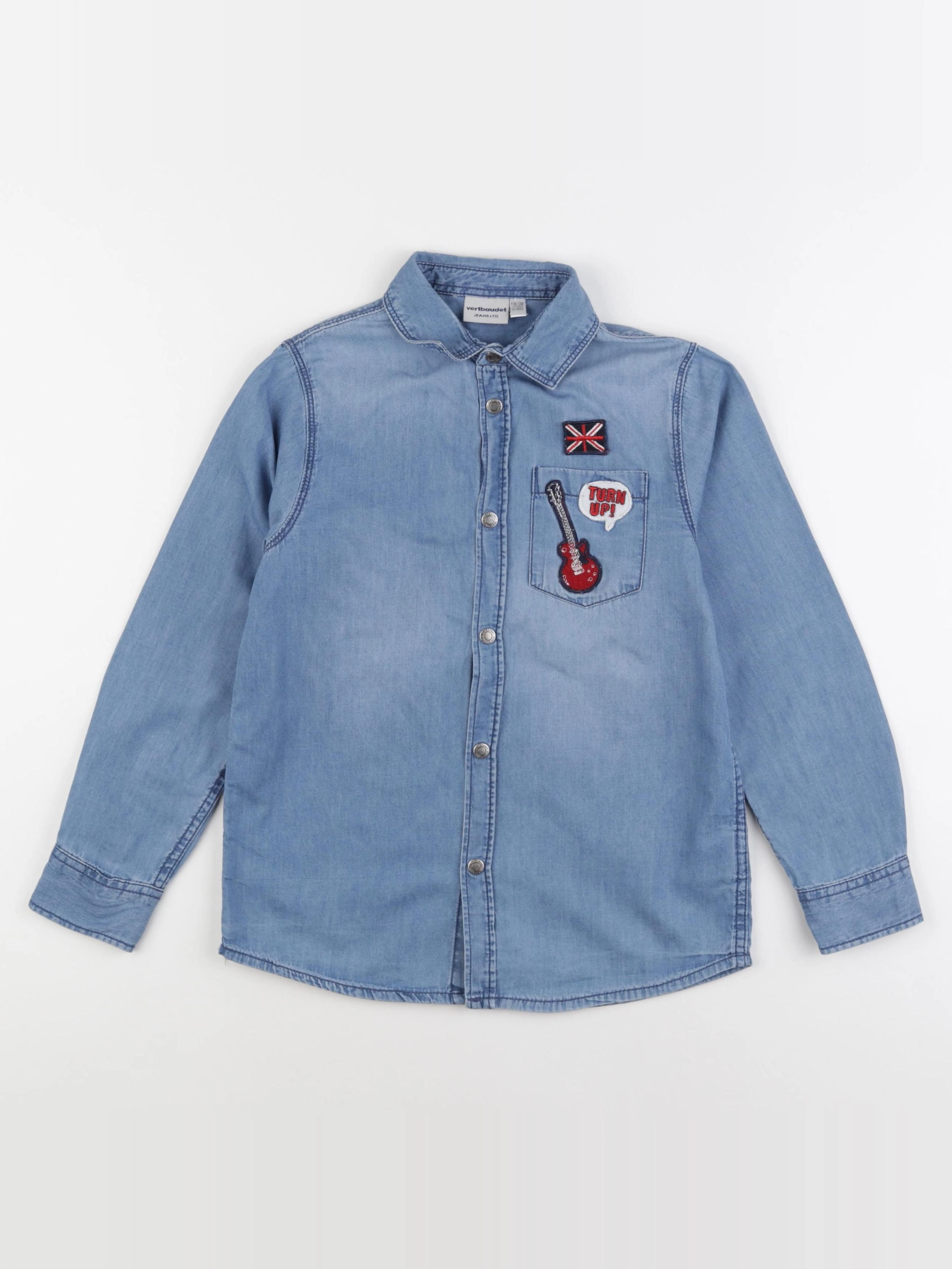 Vertbaudet - chemise bleu - 10 ans