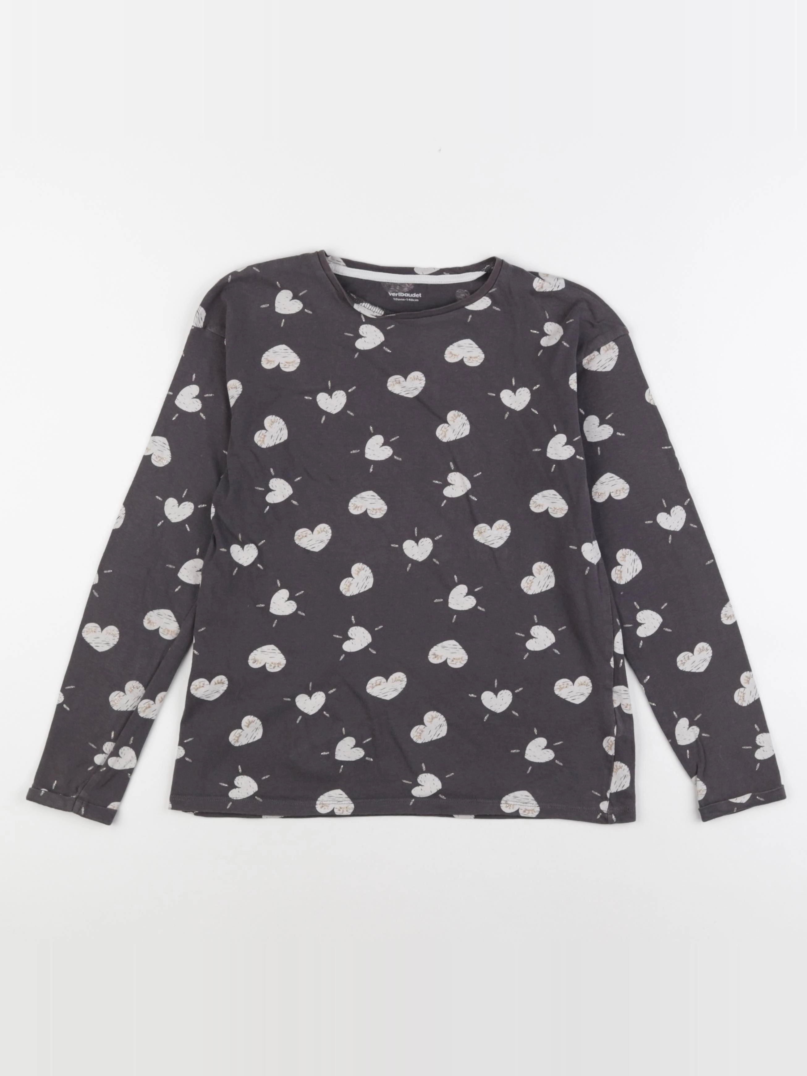 Vertbaudet - tee-shirt gris - 10 ans