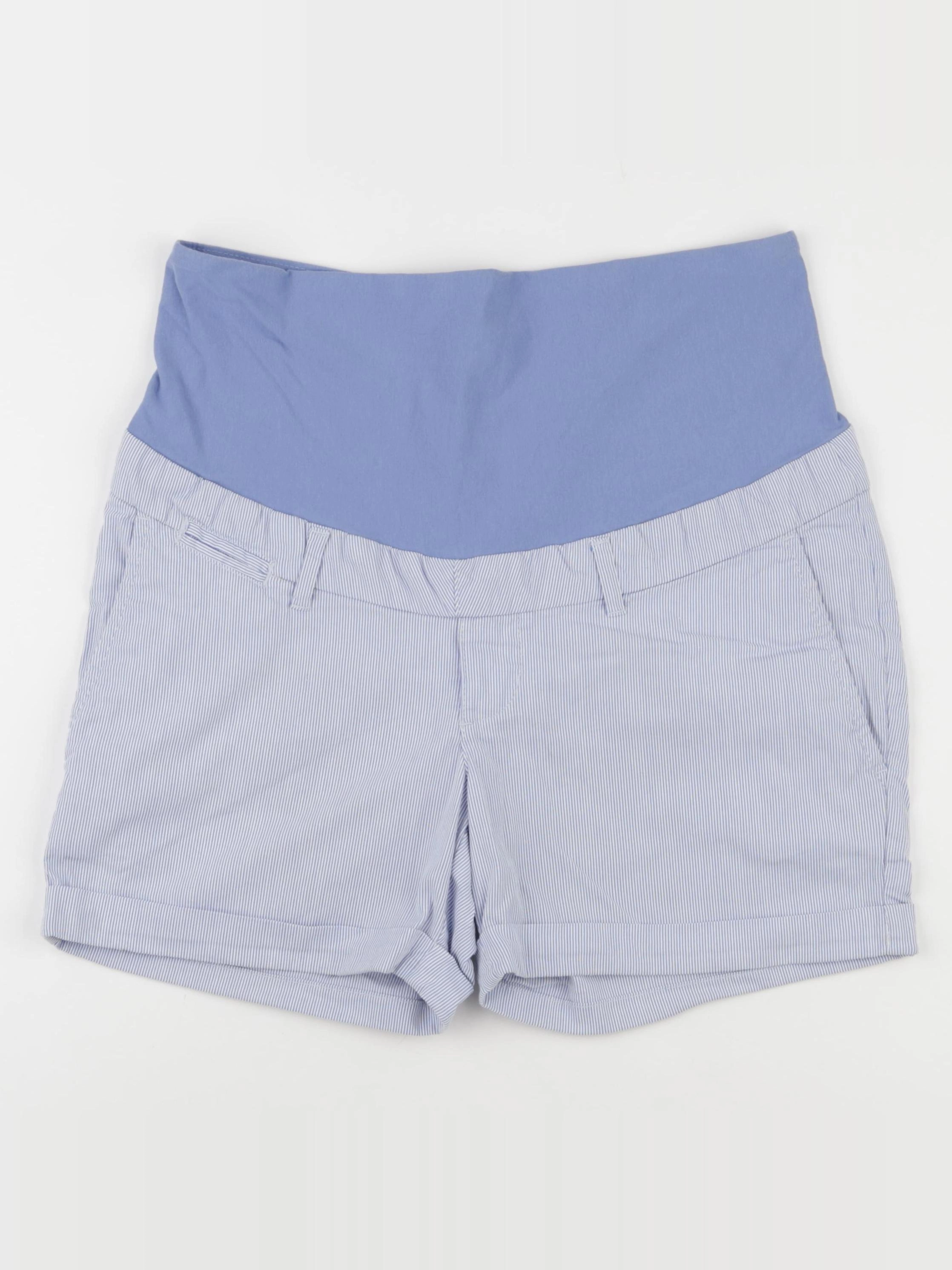 H&M - short grossesse bleu, blanc - 40