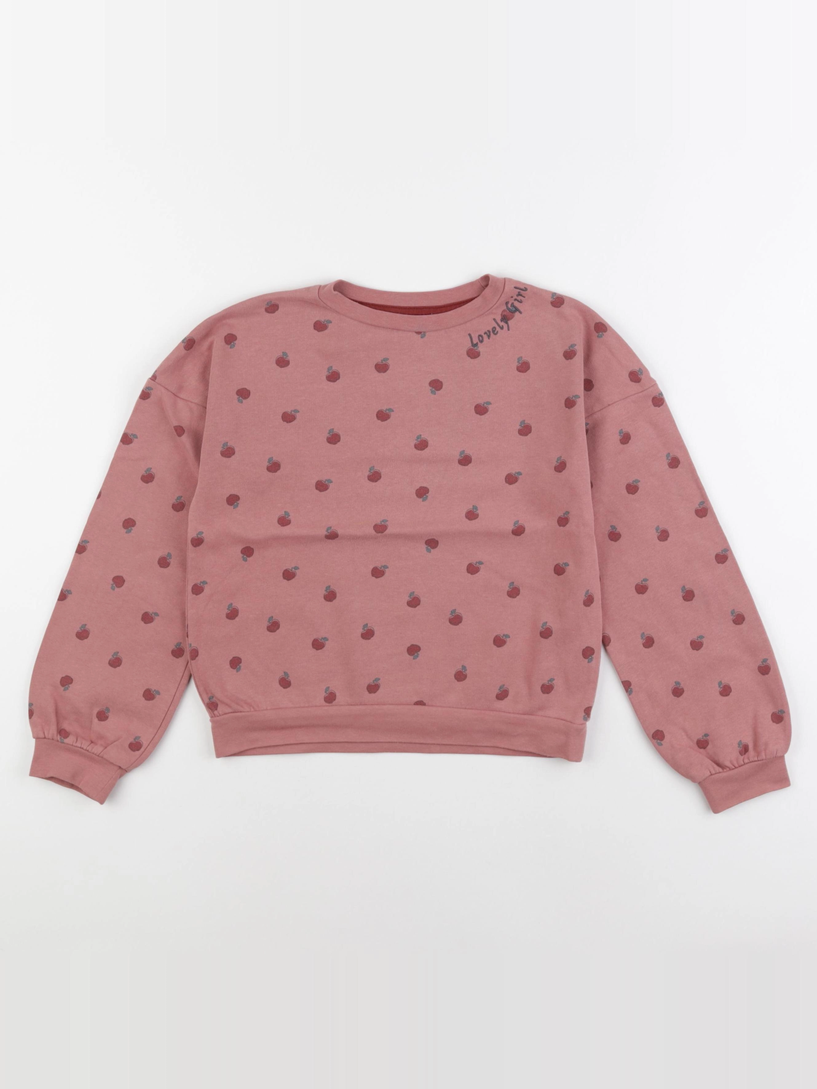 Vertbaudet - sweat rose - 8 ans