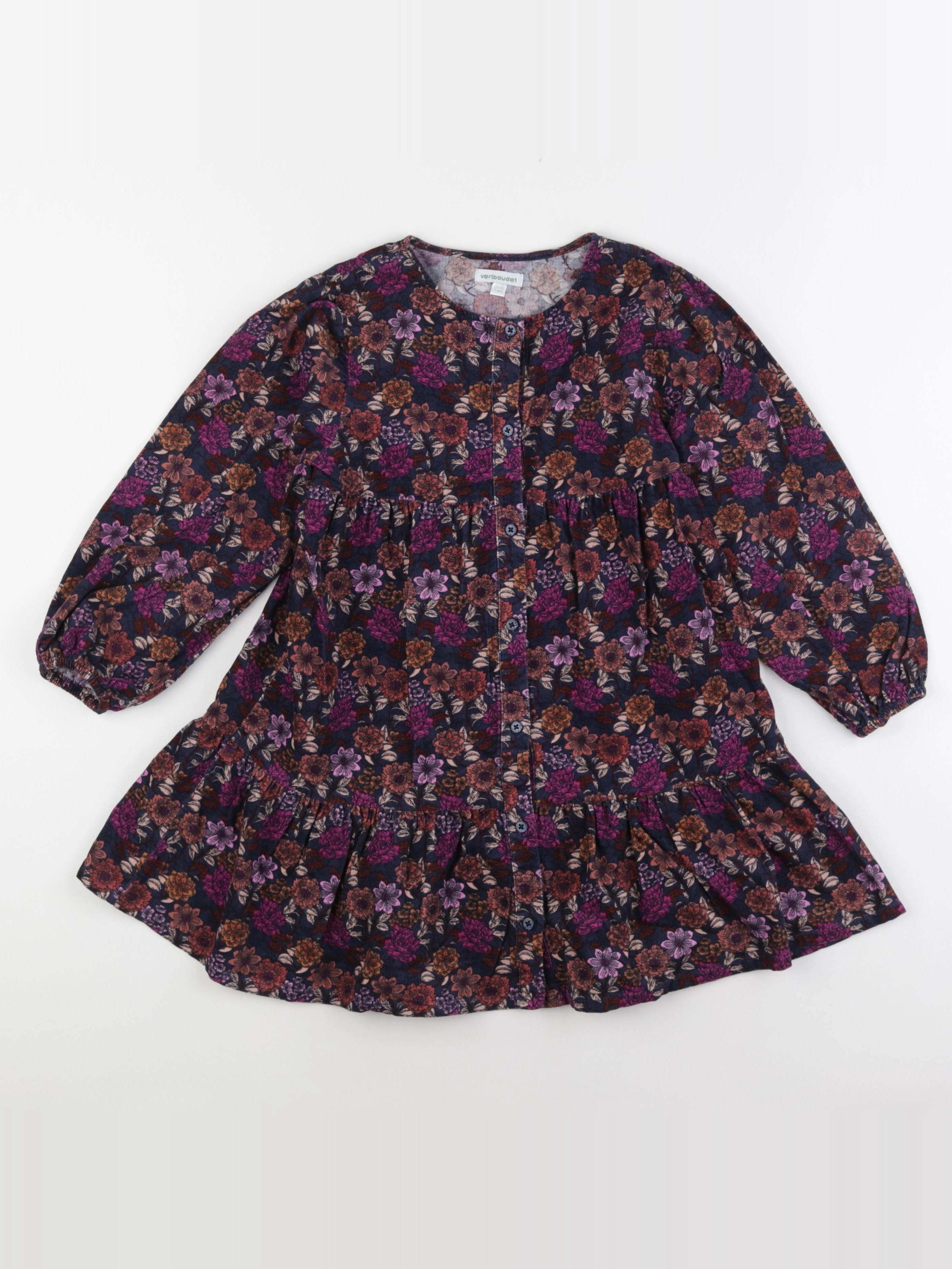 Vertbaudet - robe multicolore - 7 ans