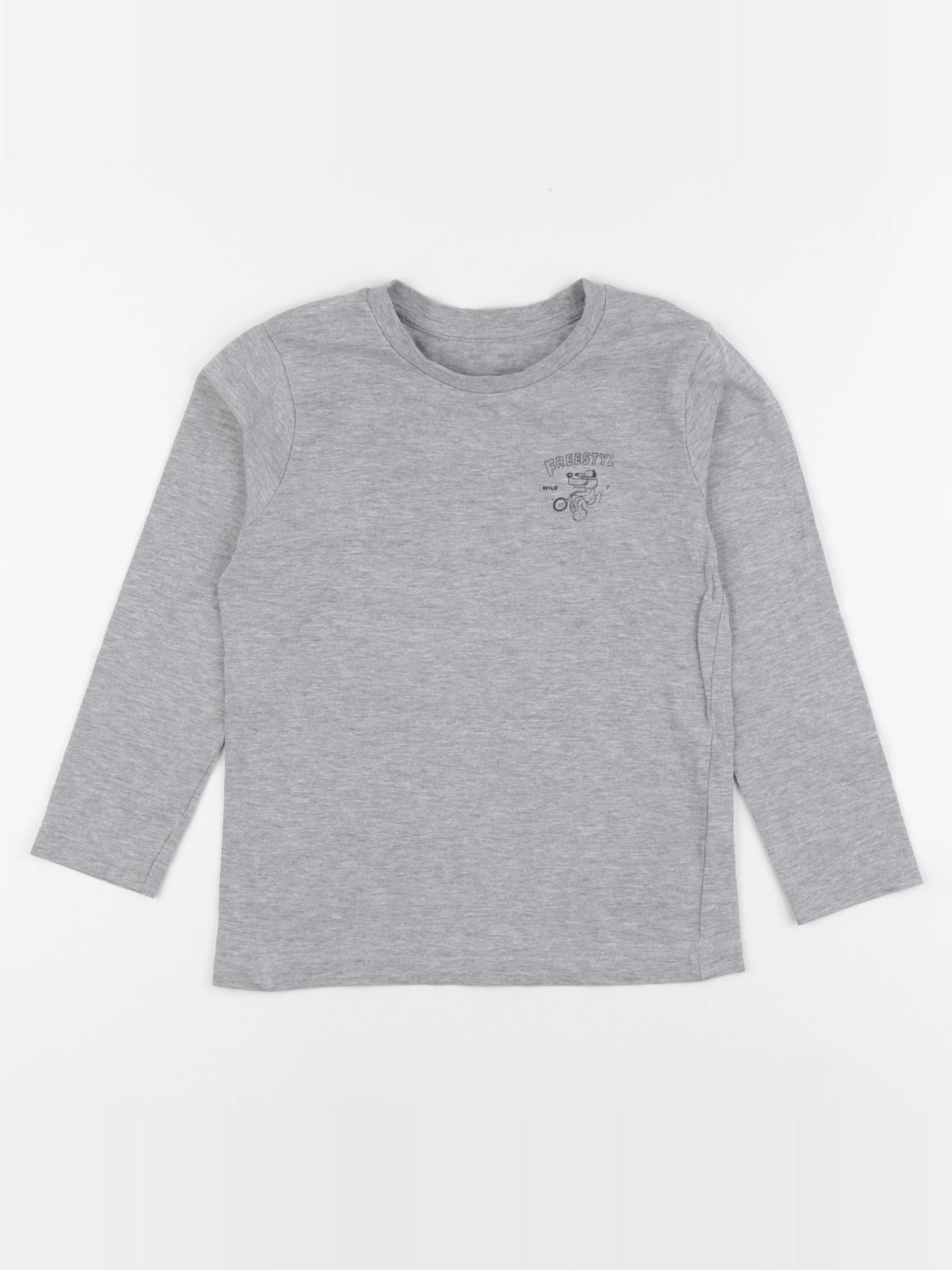 Vertbaudet - tee-shirt gris - 6 ans