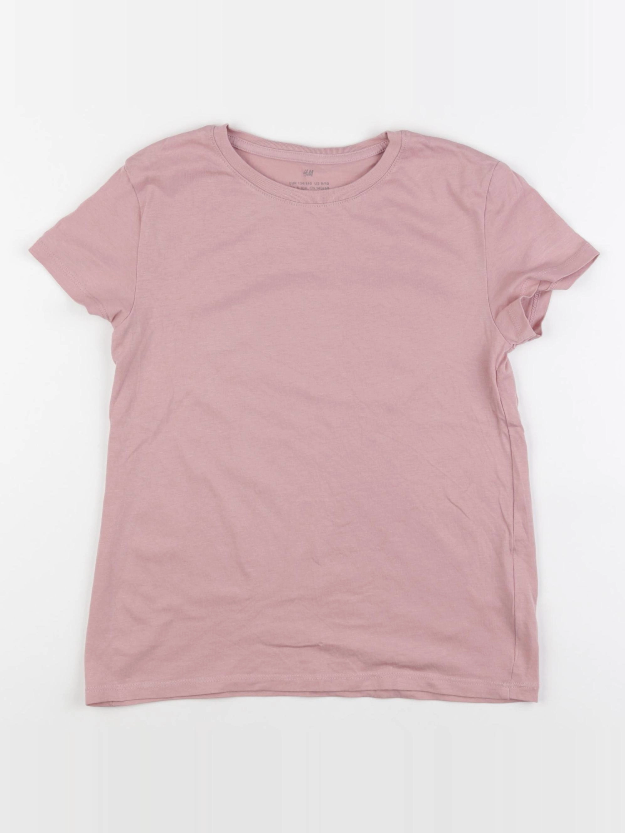 H&M - tee-shirt rose - 8/10 ans