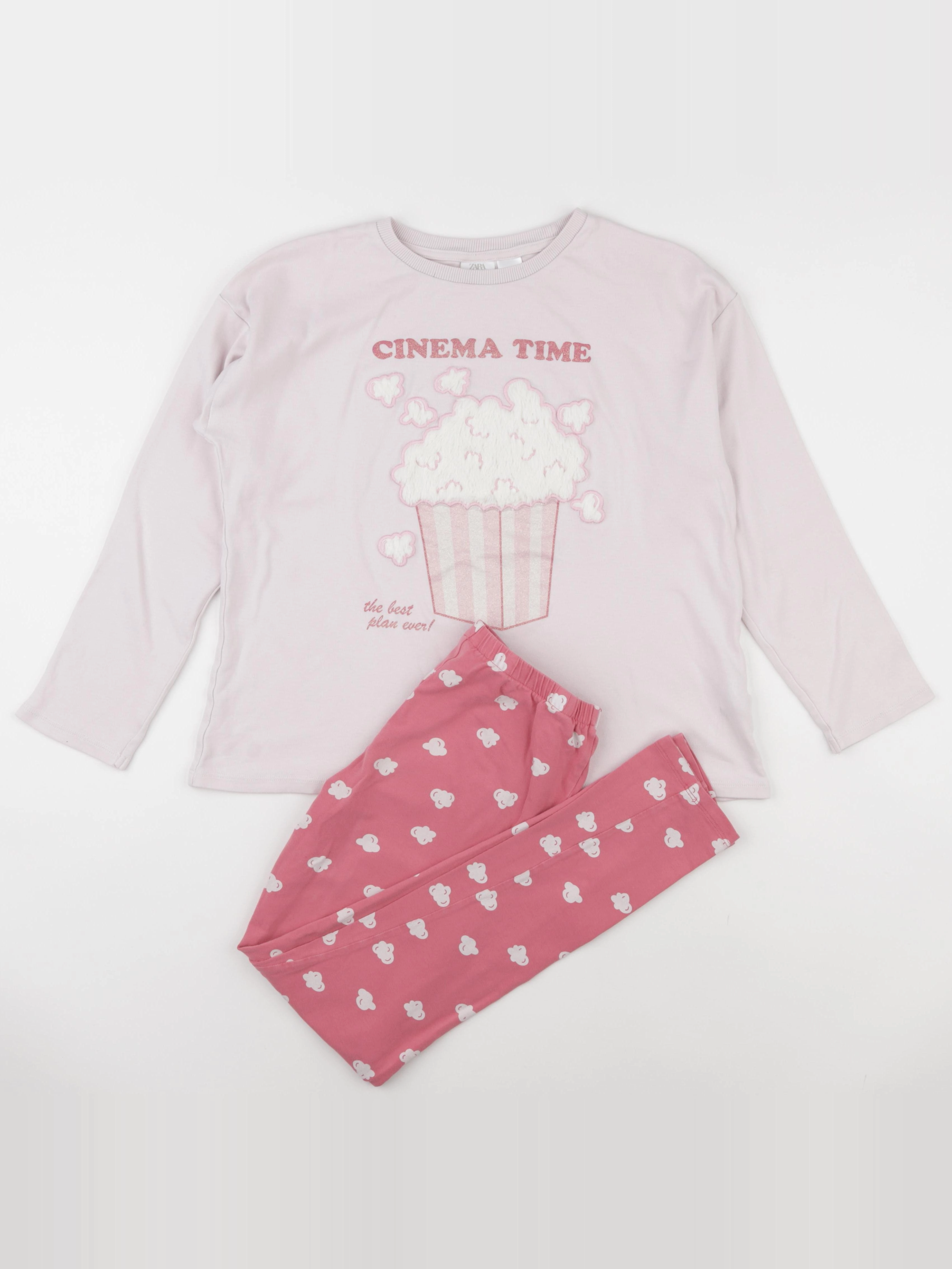 Zara - pyjama coton rose - 11/12 ans