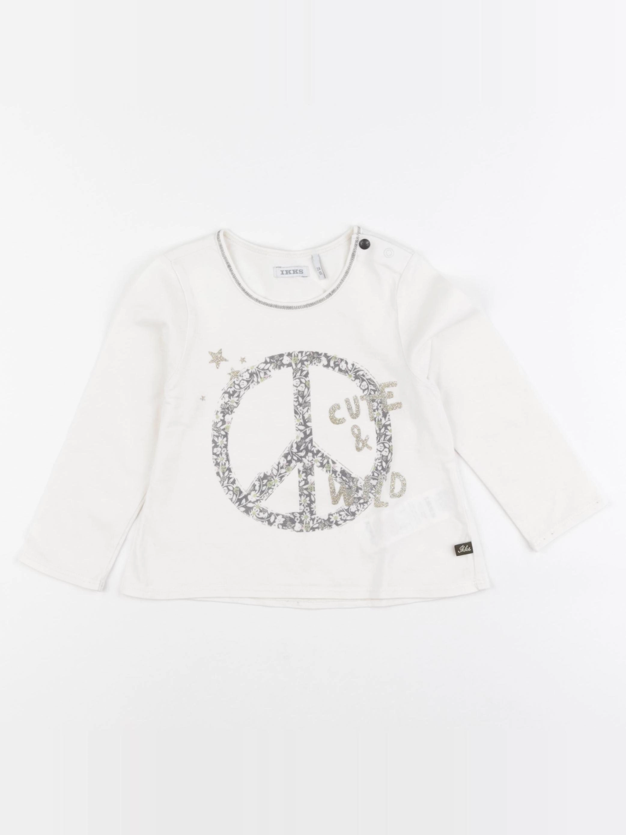 IKKS - tee-shirt beige - 2 ans