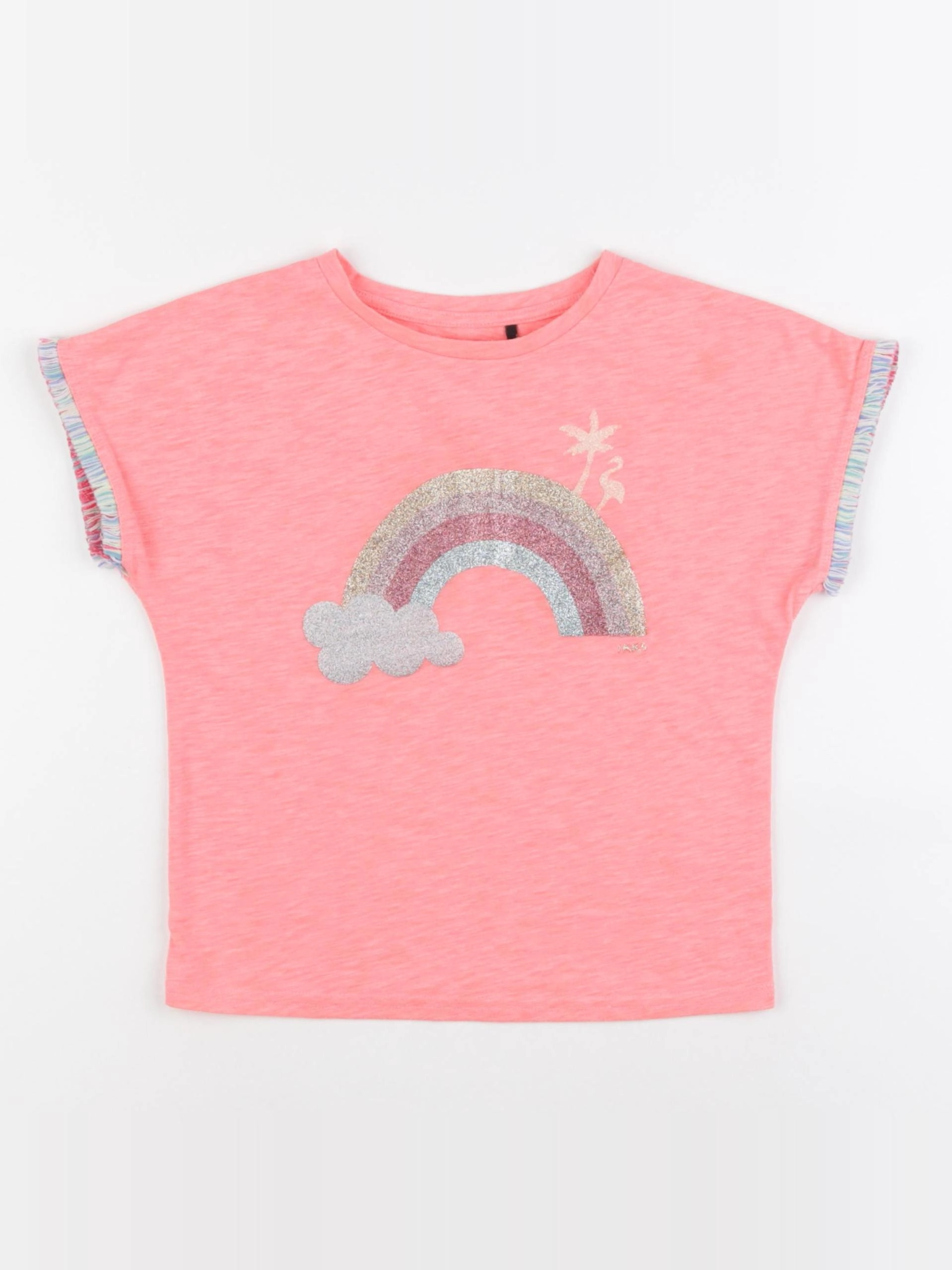 IKKS - tee-shirt rose fluo - 5 ans
