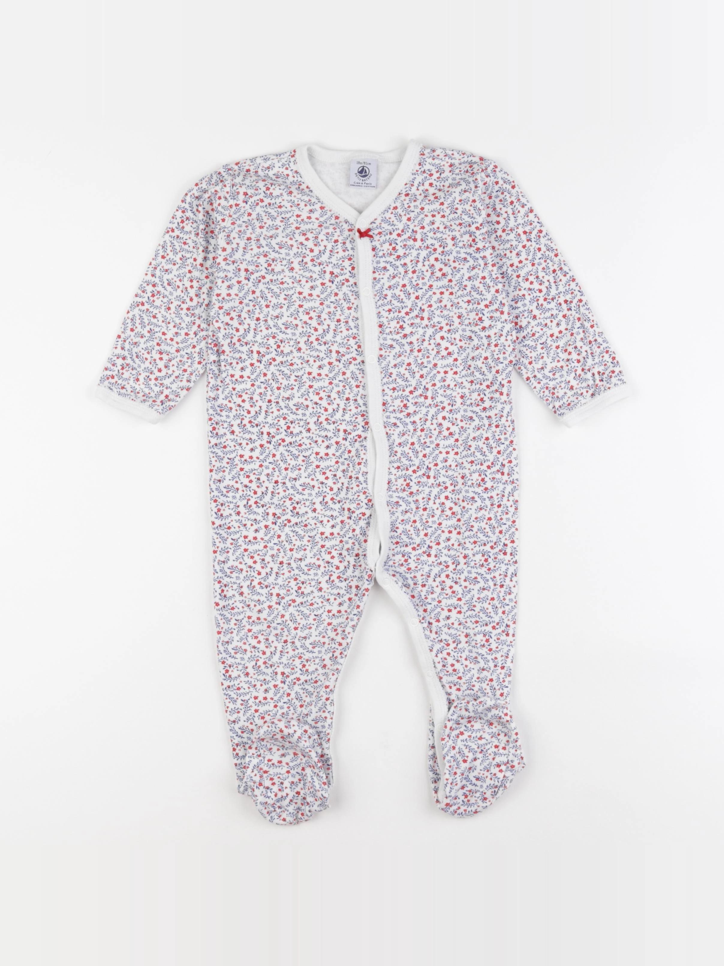 Petit Bateau - pyjama coton multicolore, bleu - 18 mois