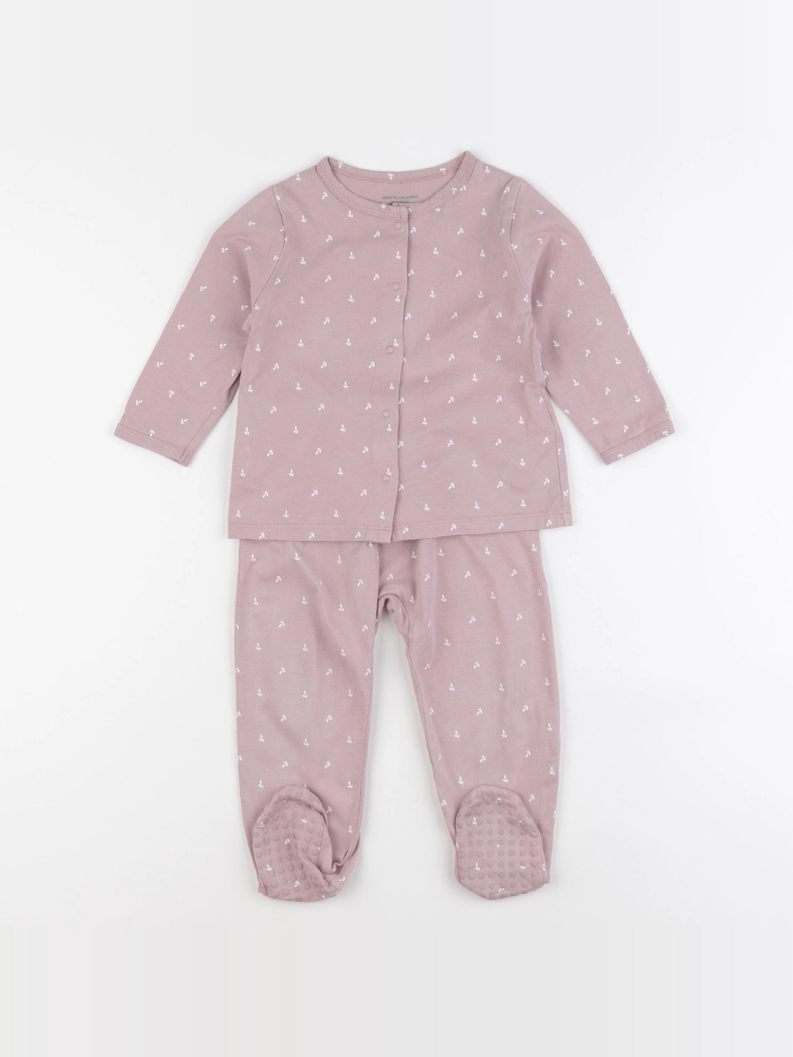 Vertbaudet - pyjama coton violet - 2 ans