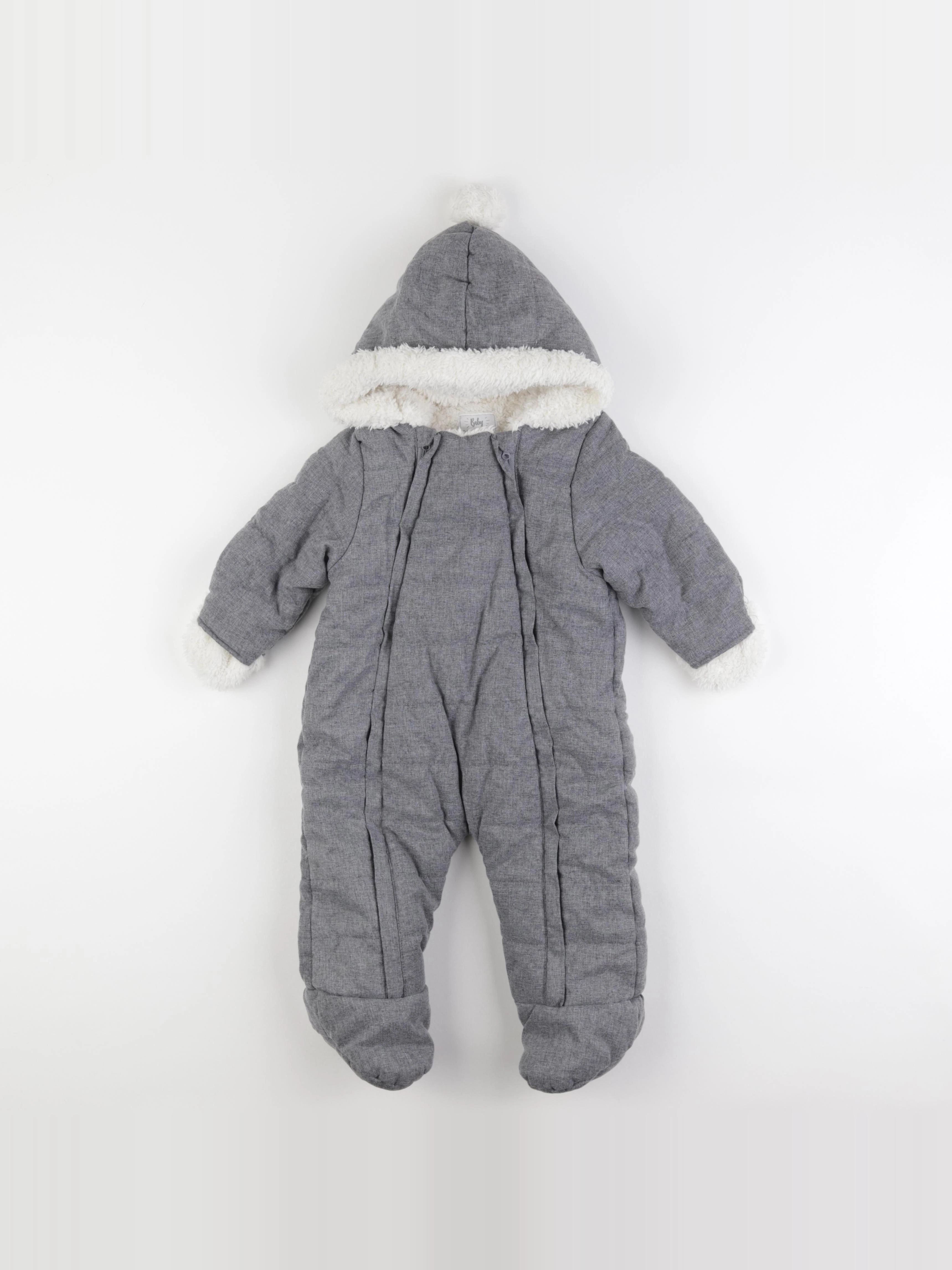Vertbaudet - combi-pilote gris - 12 mois