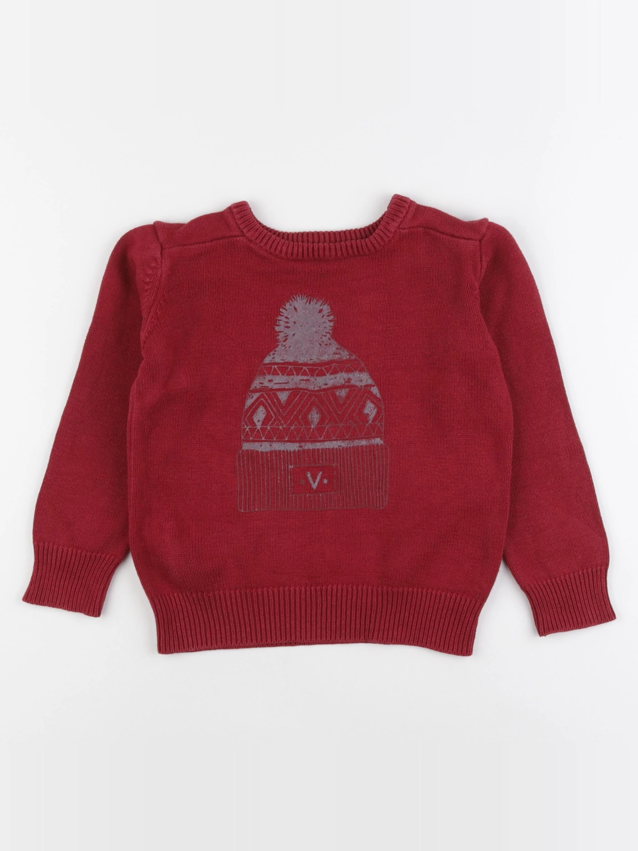 Vertbaudet - pull rouge - 5 ans