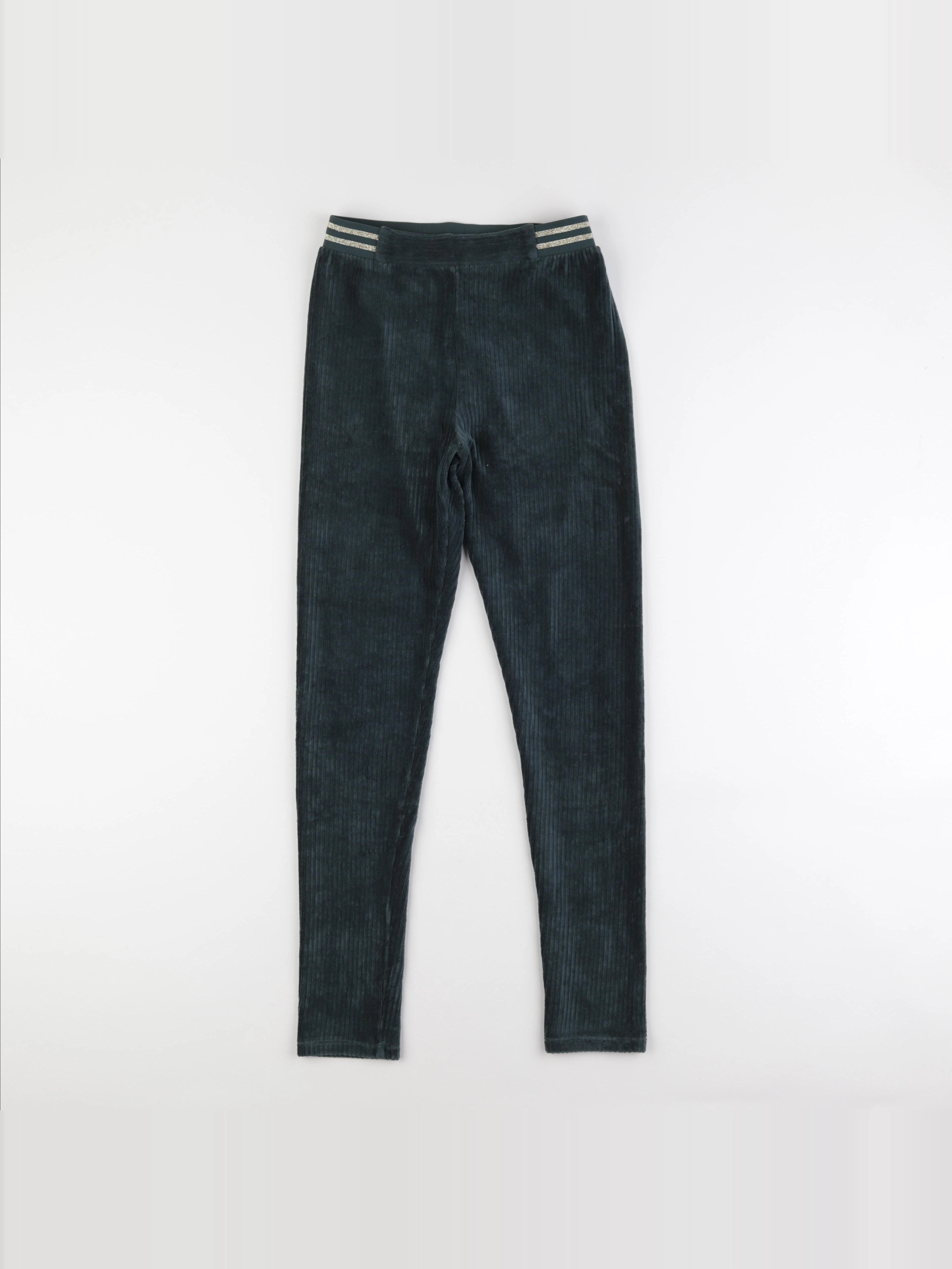 Vertbaudet - pantalon vert, or - 12 ans