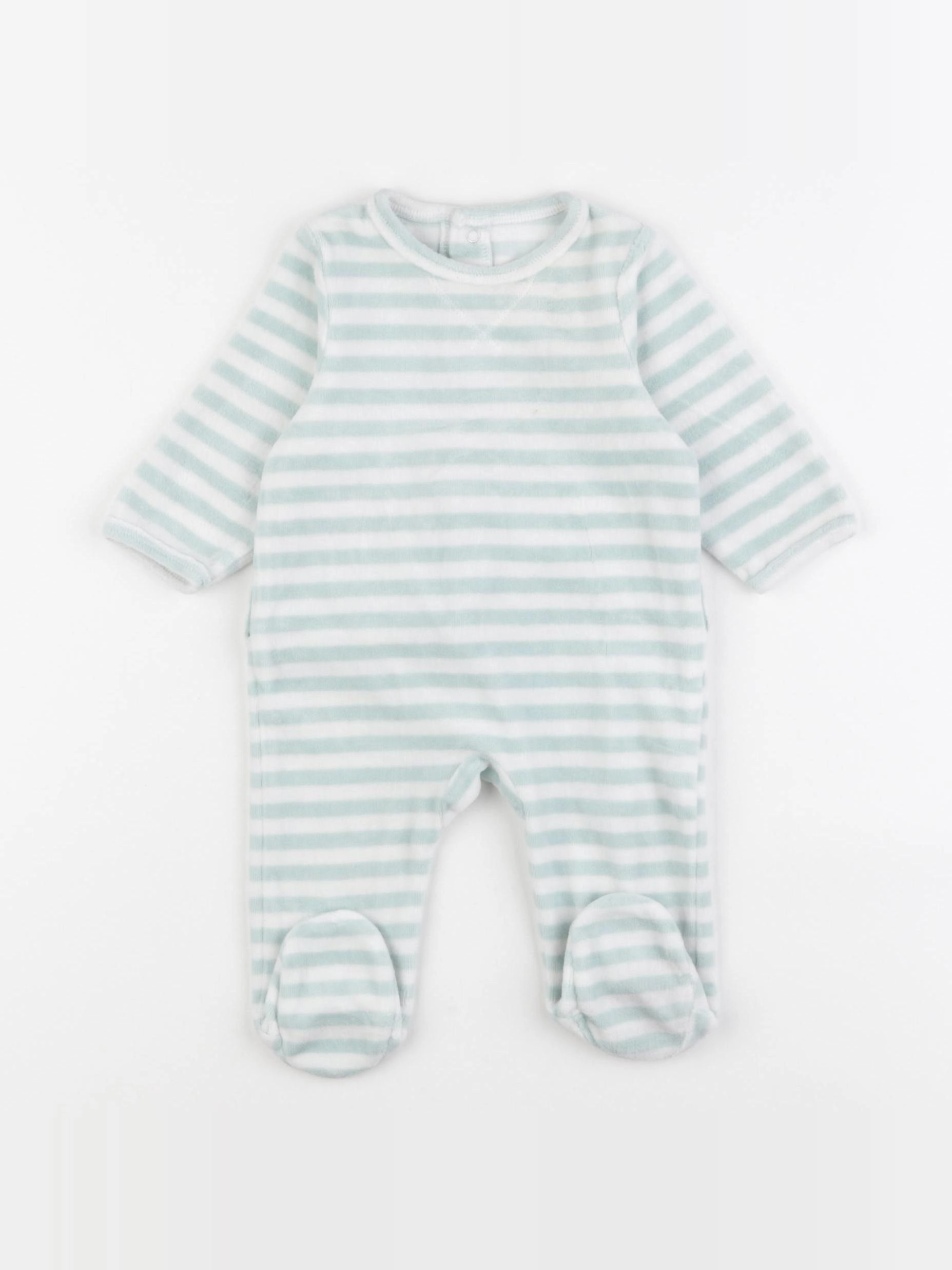 Vertbaudet - pyjama velours vert - 3 mois