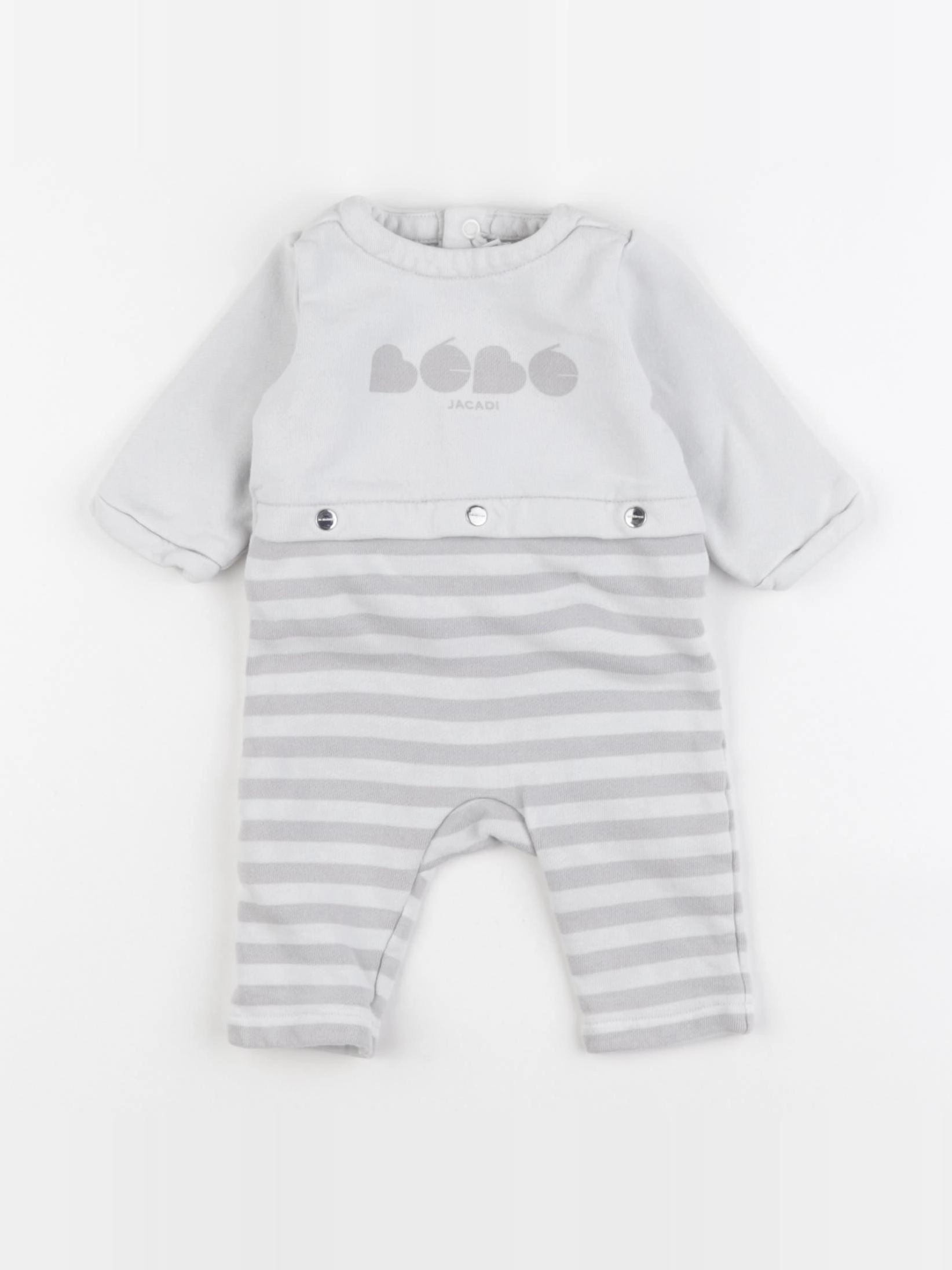 Jacadi - pyjama coton gris - 3 mois