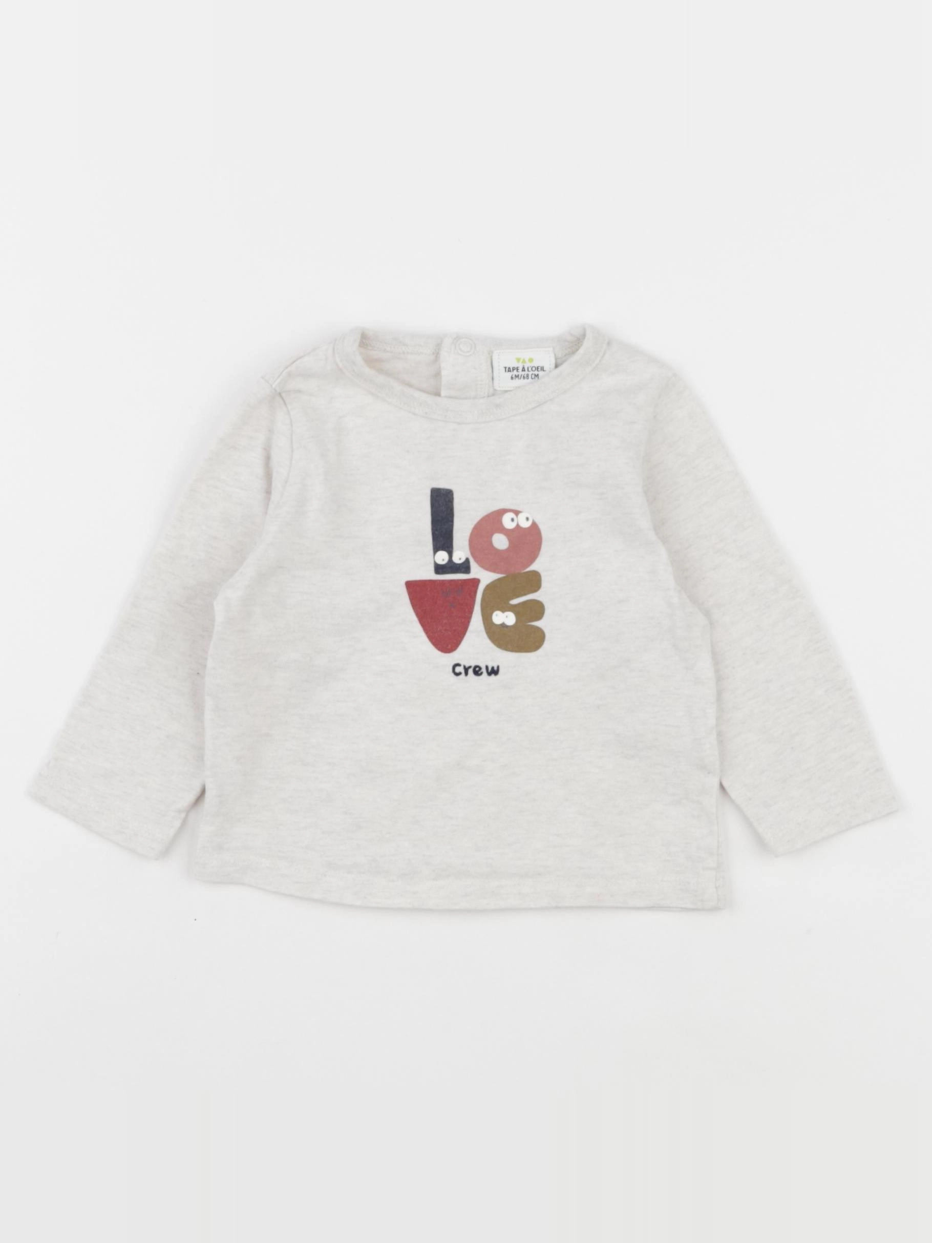 Tape à l'oeil - tee-shirt beige - 6 mois