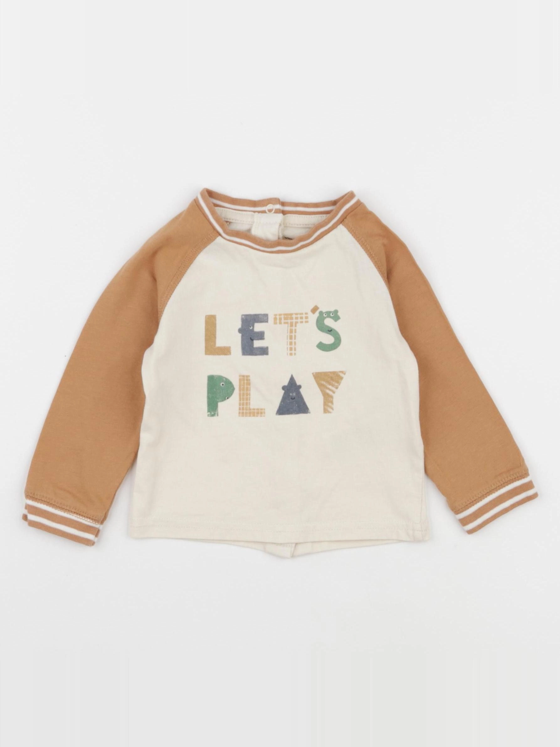 Vertbaudet - tee-shirt marron - 6 mois