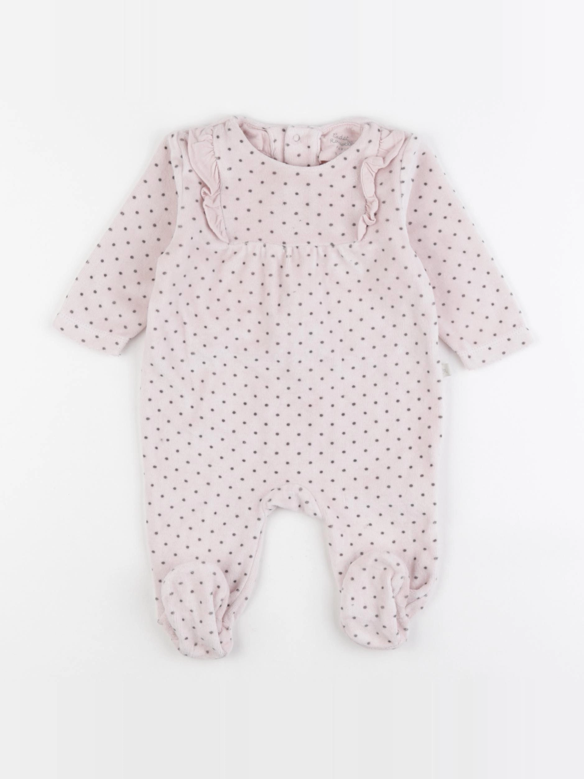 Cadet Rousselle - pyjama velours rose - 3 mois