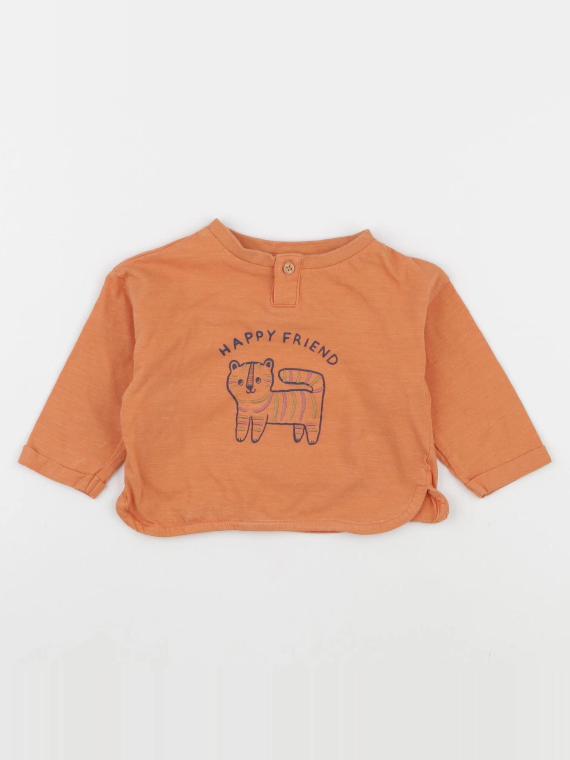 Vertbaudet - tee-shirt orange - 6 mois