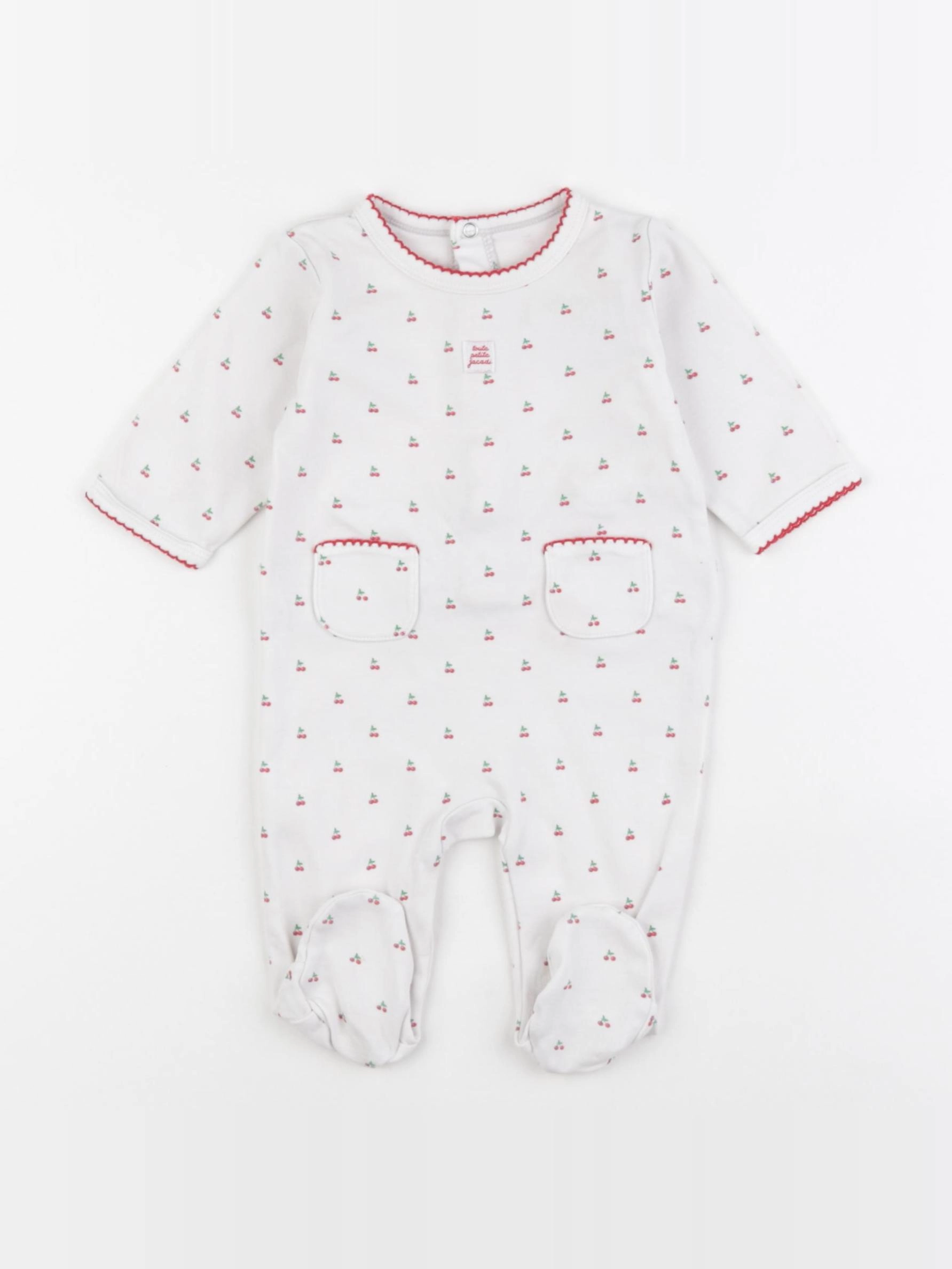 Jacadi - pyjama coton rouge - 3 mois