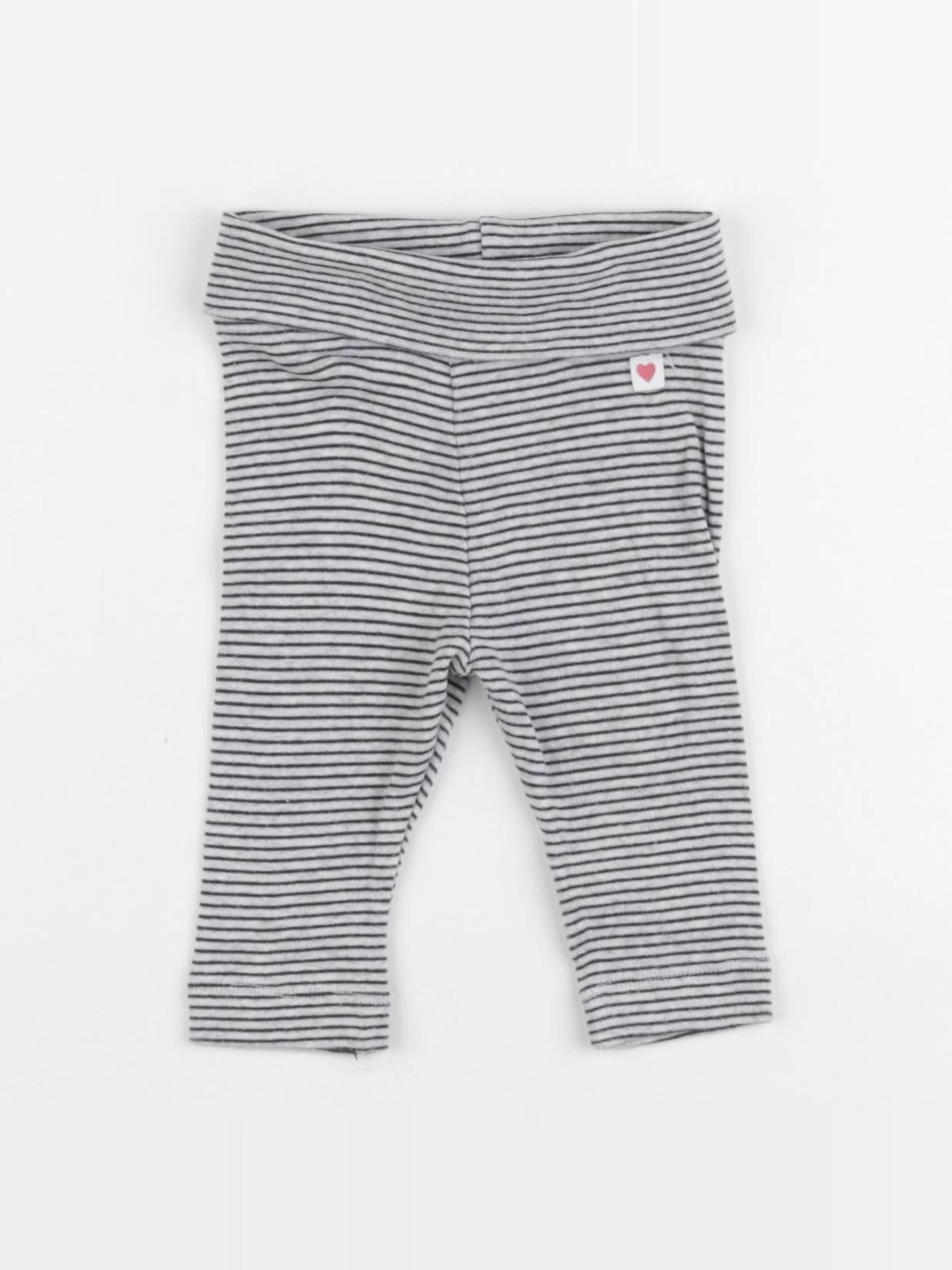 H&M - legging gris - 3 mois